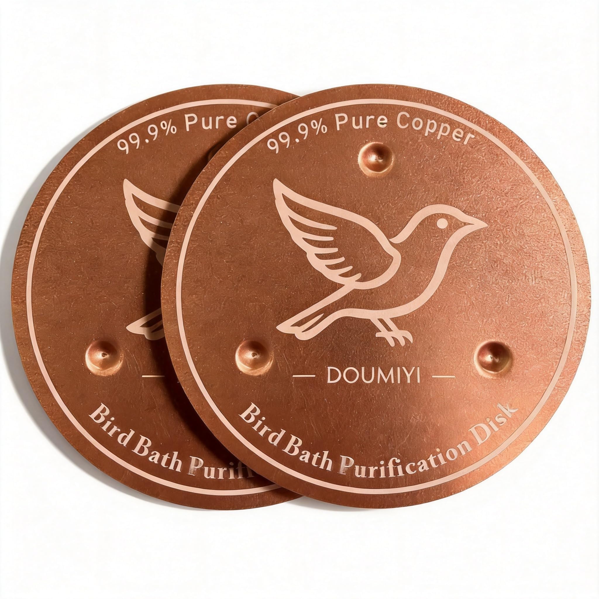 JIAXULER 2 Pack Copper Disc for Bird Bath and Bird Bath Copper Disk 100mm Diameter 0.6mm Thick Pure Copper for Natural Garden Water Freshness and Maintenance Fits Most Water Features