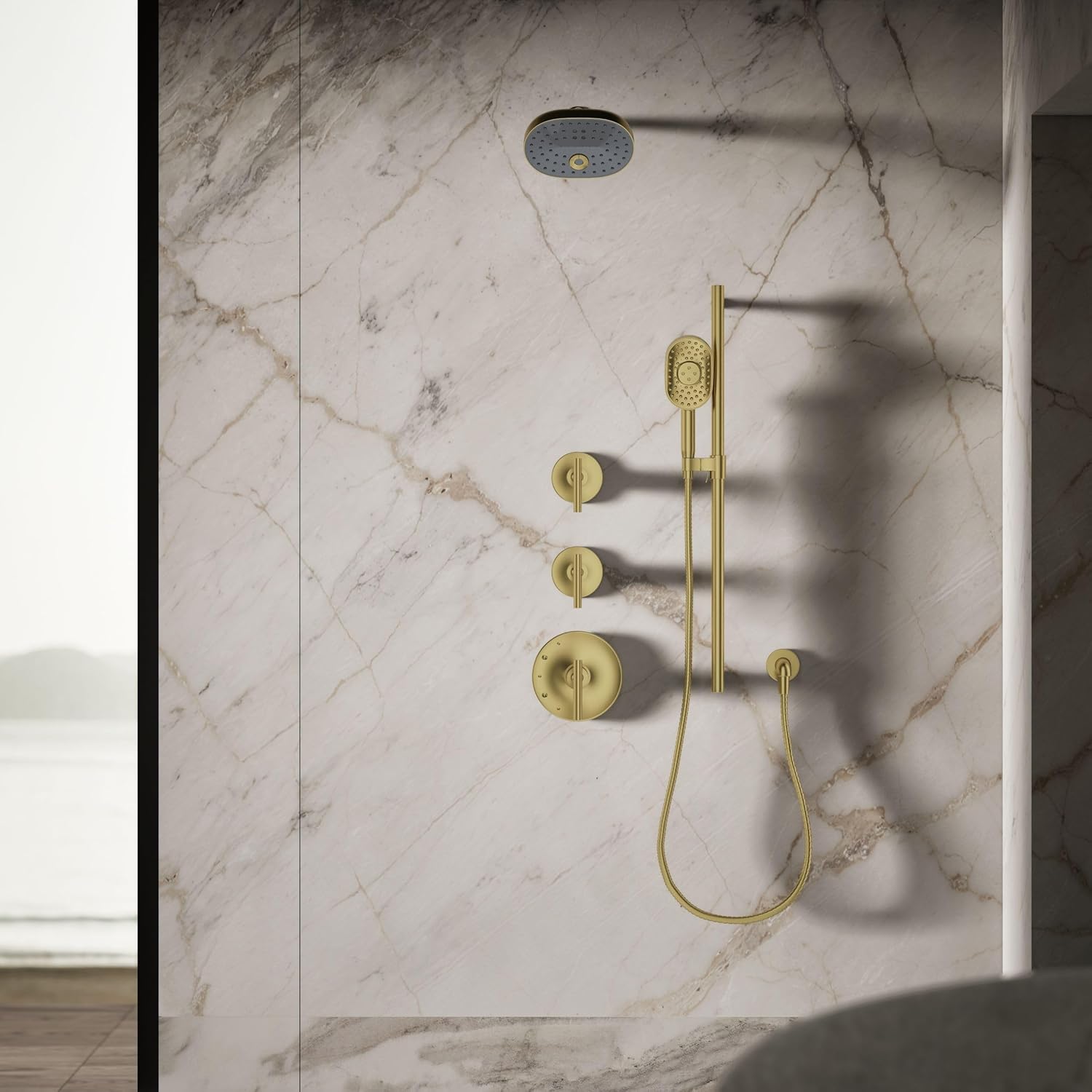 Kohler 26290-2MB Statement® Three-function showerhead, 2.5 gpm, Vibrant Brushed Moderne Brass