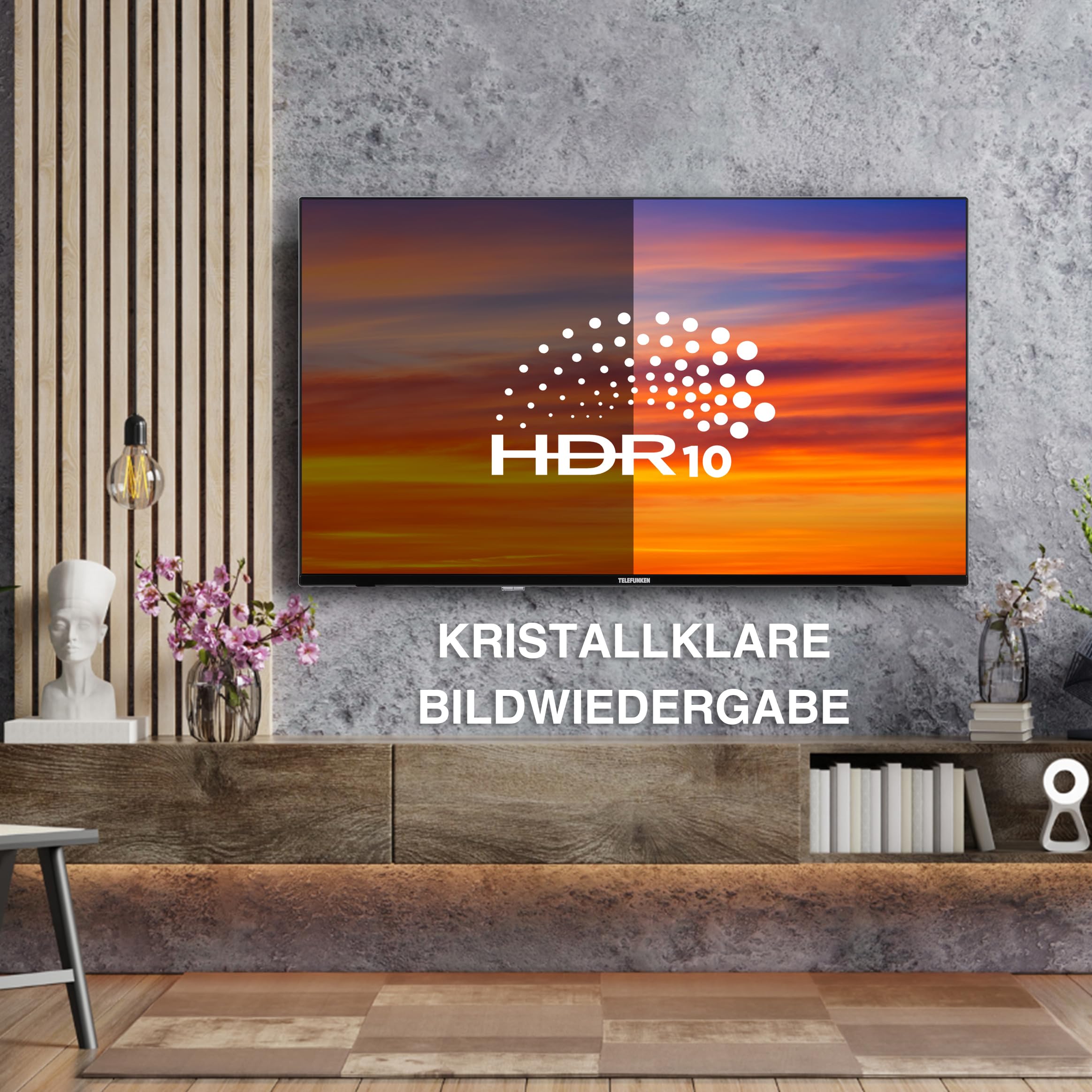 Telefunken QLED TV 32 pulgadas TV Full HD Android Smart TV (HDR, triple sintonizador, Bluetooth) QF32AN750S