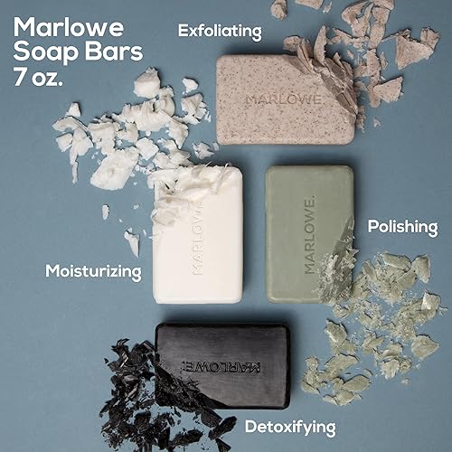 Miniatura 6 de MARLOWE No 105 Jabón Hidratante Corporal para Hombres 7 oz  Hecho con manteca de karité e ingredientes naturales para una limpieza suave rica y