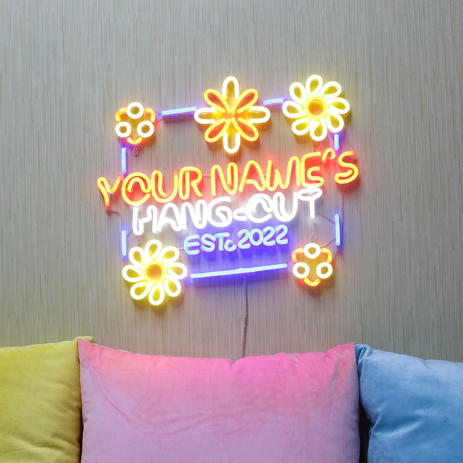 ADVPRO Hang-Out Man Cave Personalized Ultra-Bright LED Neon Sign - Multi-Color 1 - st16s55-fn-p0029-tm-m1
