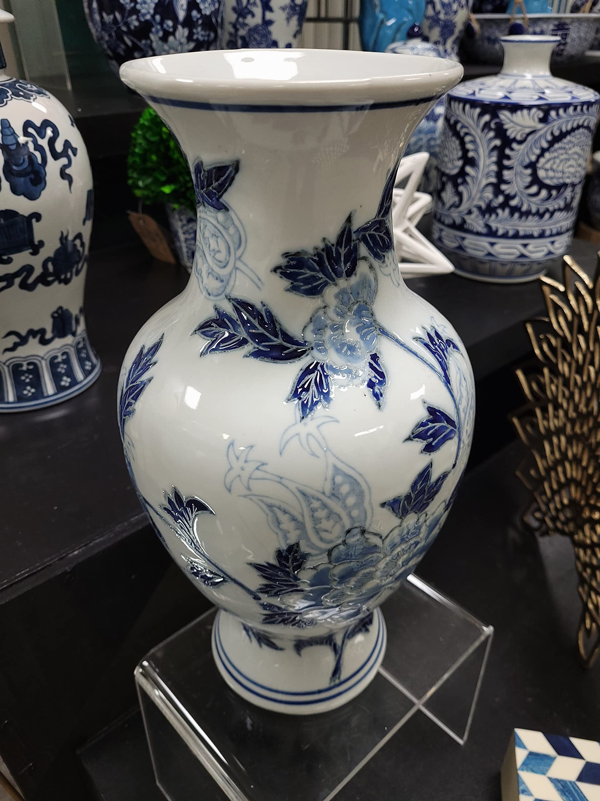 Dandat 8 Pcs Mini Chinoiserie Bud Vases Ceramic Blue and White Floral Chinese Porcelain Vase Set for Shelf Table Centerpieces Home Decor(Vintage Dandat 8 Pcs Mini Chinoiserie Bud Vases Ceramic Blue and White Floral Chinese Porcelain Vase Set for Shelf Table Centerpieces Home Decor(Vintage
