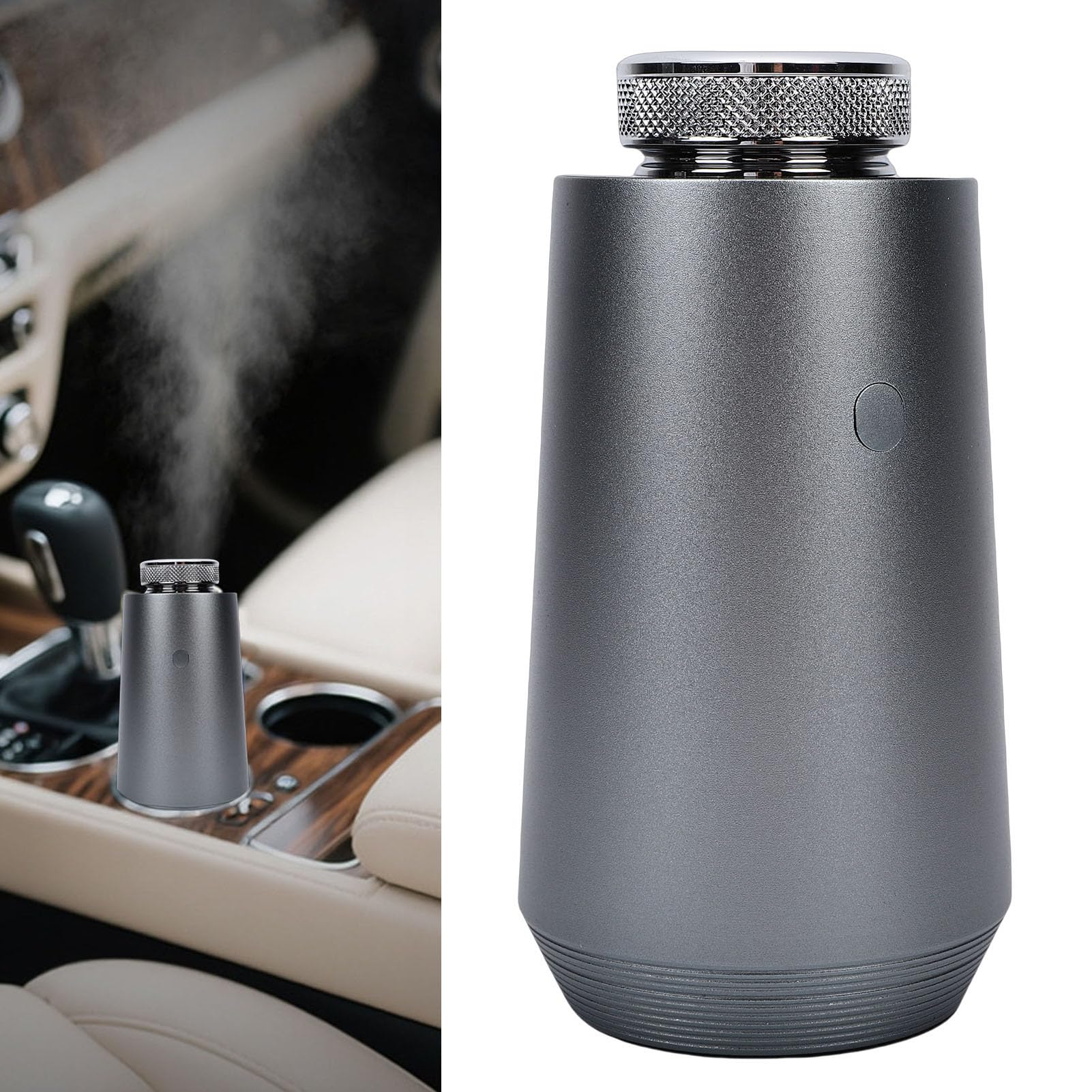 Generic Difusor de Aceite Esencial sin Agua, Máquina Portátil de Aromaterapia para Coche para Dormitorio, Oficina, Difusor de Fragancia de Aleación de Aluminio de 15 Ml con Aplicación para iOS