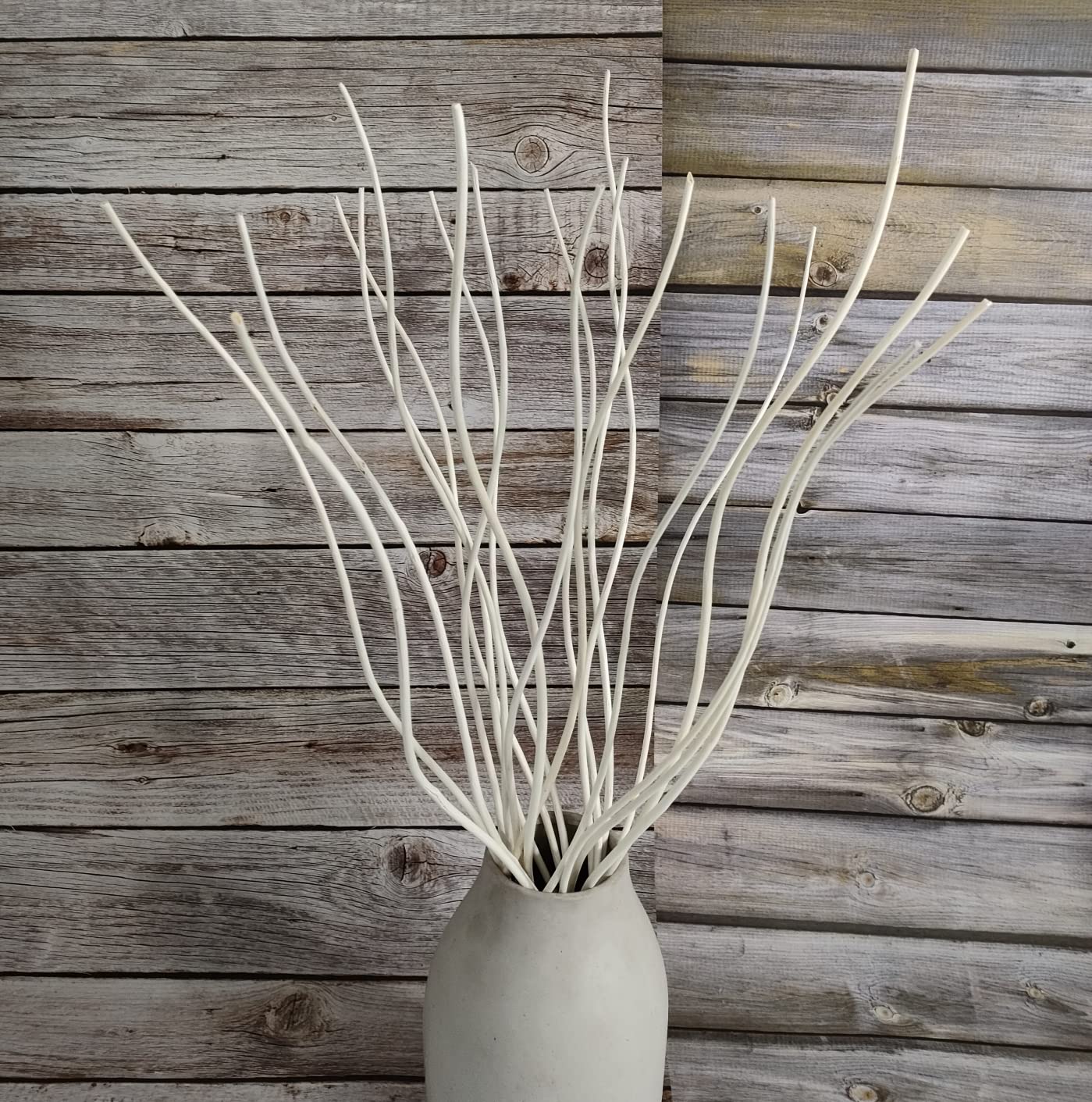 Dried Curly Willow Branches, Decorative Vase Filler Branches for Decoration, Ting Ting Branches for Vases Xmas Tree Garland Wreath Home Craft Glitter Decor (White)