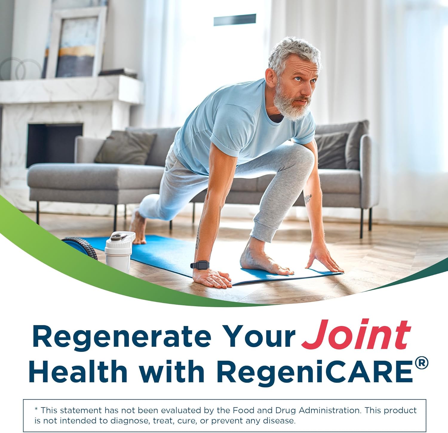 Univera RegeniCARE Green Apple, Glucosamine, Chondroitin, MSM, Univestin, Joint Health, Joint Support, Mobility + Flexibility, Green Apple Flavor, Powder, 30-Day Supply