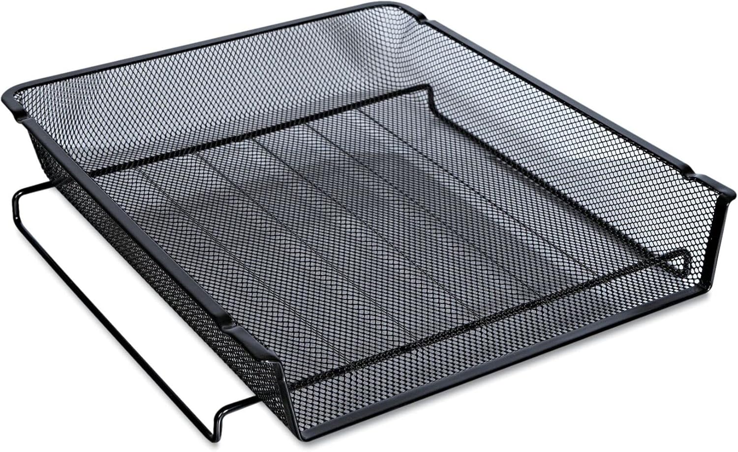 Universal 20004 Mesh Stackable Front Load Tray, Letter, Black