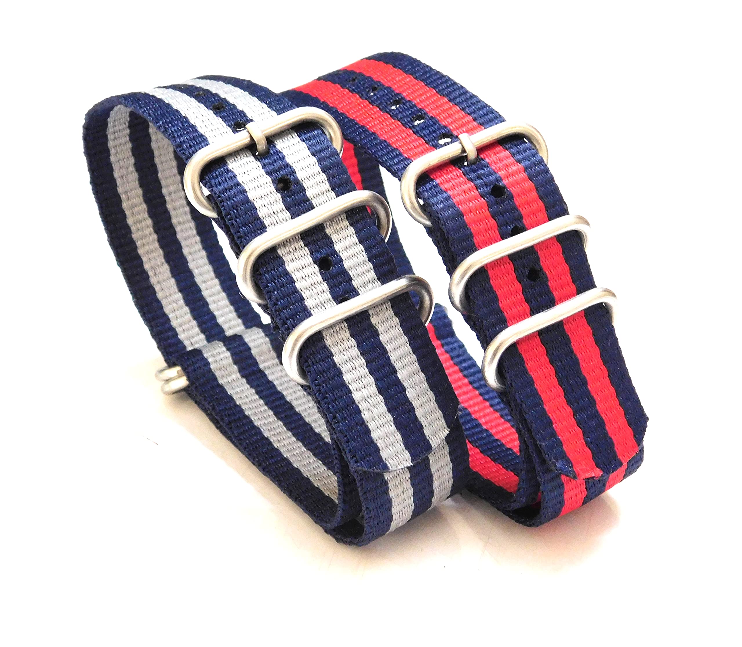 Stech Nylon Nato Strap For Watch Set Of Two Straps (Blue/Grey & Blue/Red) 22mm lugs Size & 29cms Length XL SIZE (B07CRMGJVG) Amazon Price History, Amazon Price Tracker