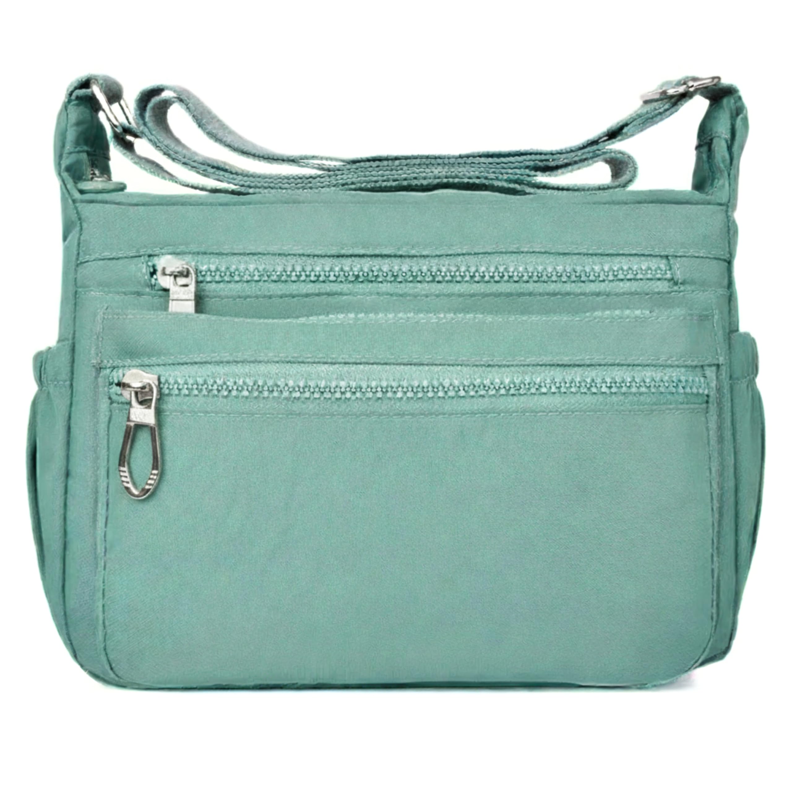 Women’s Crossbody Sling Bag for Everyday Use | Stylish Nylon Shoulder Bag with Multiple Zipper Pockets | Adjustable Strap, Water-Resistant for Shopping, College & Work (26cmx21cmx10cm)-image-39