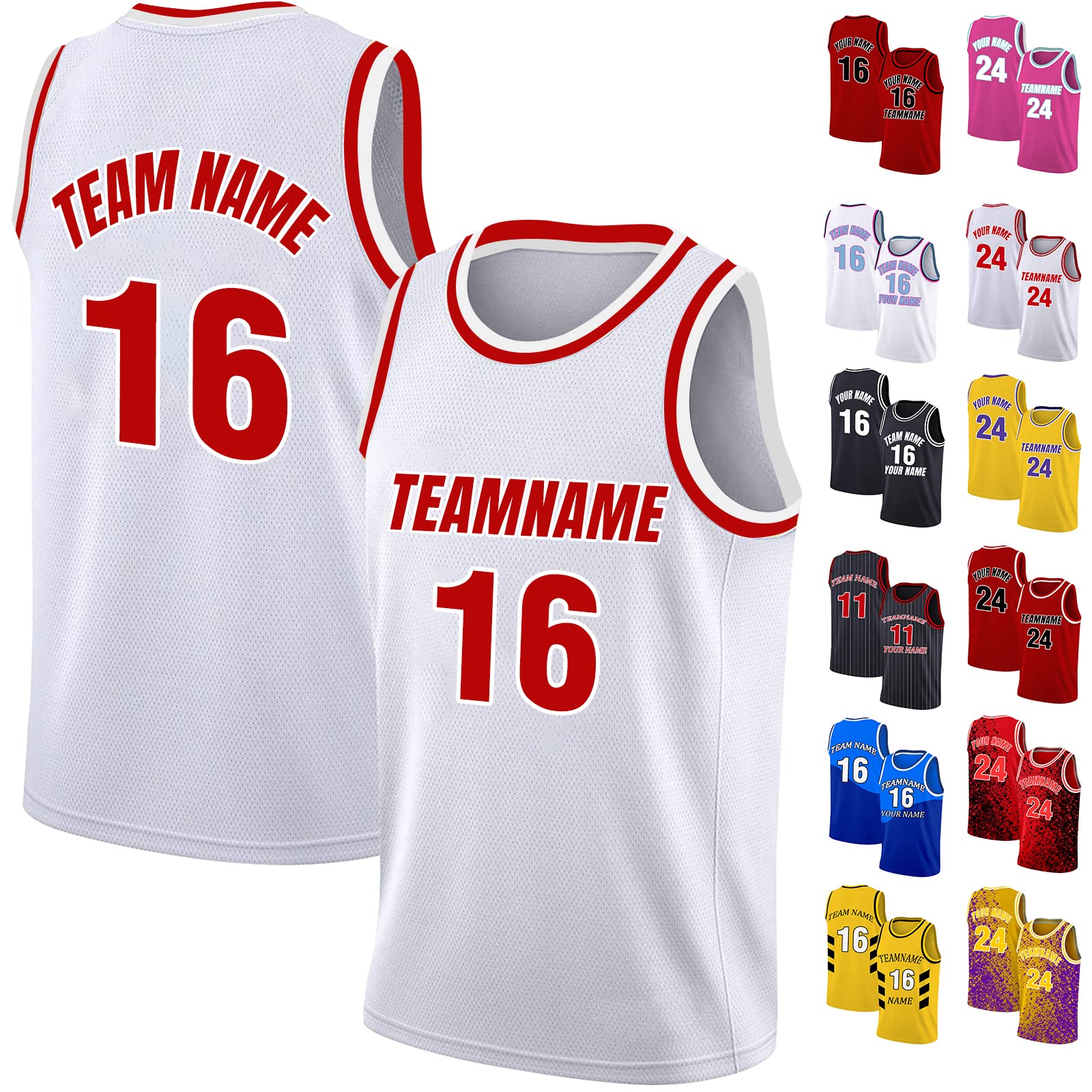 Custom Basketball Jersey Men Customized Team Name Numbers Personalized Printed Sports Jerseys for Men Boy Youth