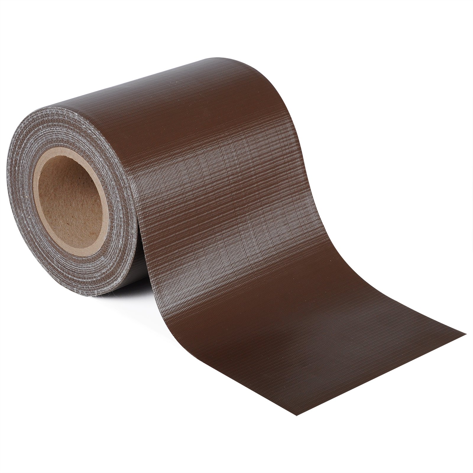 WOLTU Frangivista Recinzione in PVC, Telo Oscurante per Balcone 19cm x 35m, Strisce Protezione della Privacy per Giardino Incluse 25 clip di fissaggio, Marrone