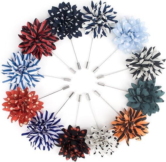 Amazon Toptie スーツラペルピン メンズブローチ ローズ コサージュ 結婚式 入学式 卒業式 服アクセサリー 贈り物 12個入り ラペルピン 通販