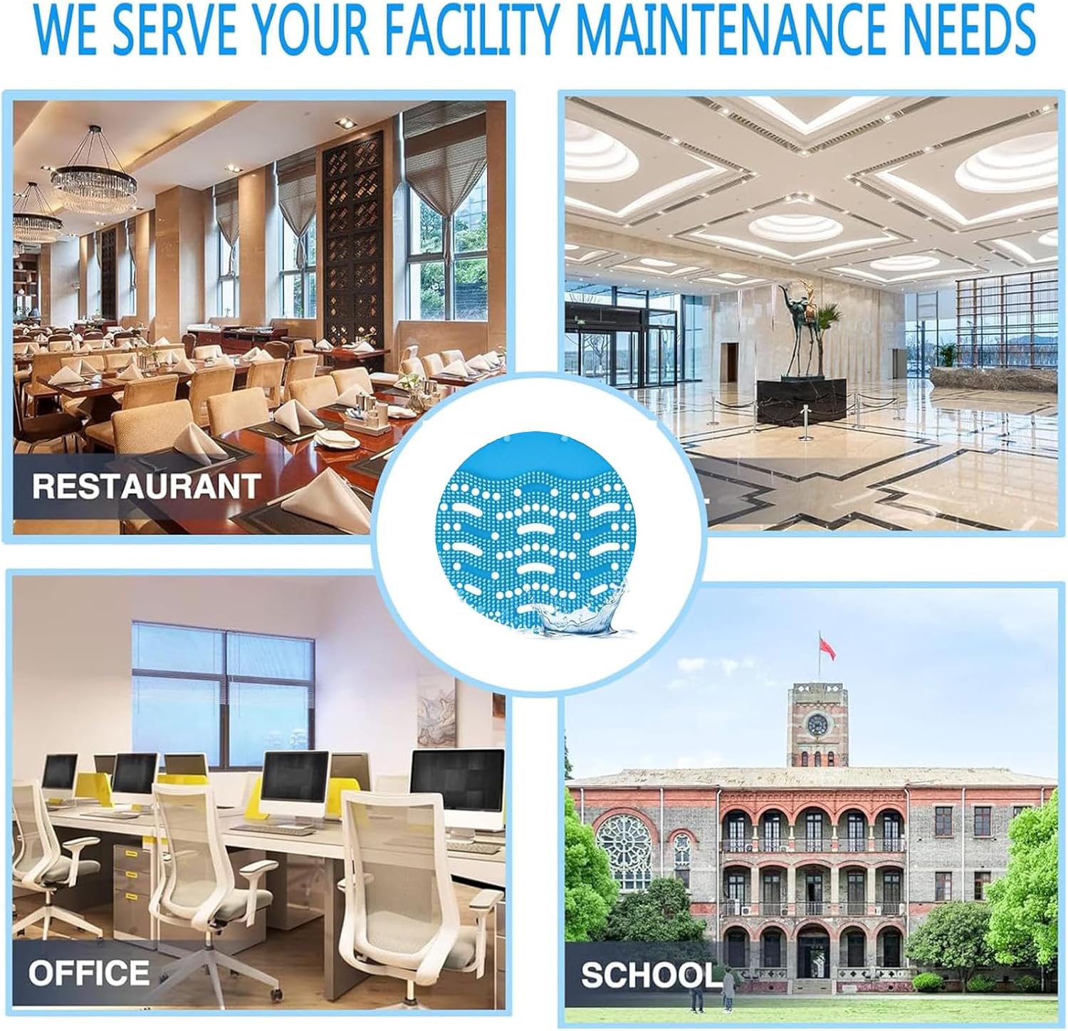 Urinal Screen Deodorizer, 30 Packs Urinal Cakes Bulk Scented Anti-Splash Urinal Mats Deodorizer Fresh Pads for Toilet Bathroom Restaurants Offices Schools Hotels