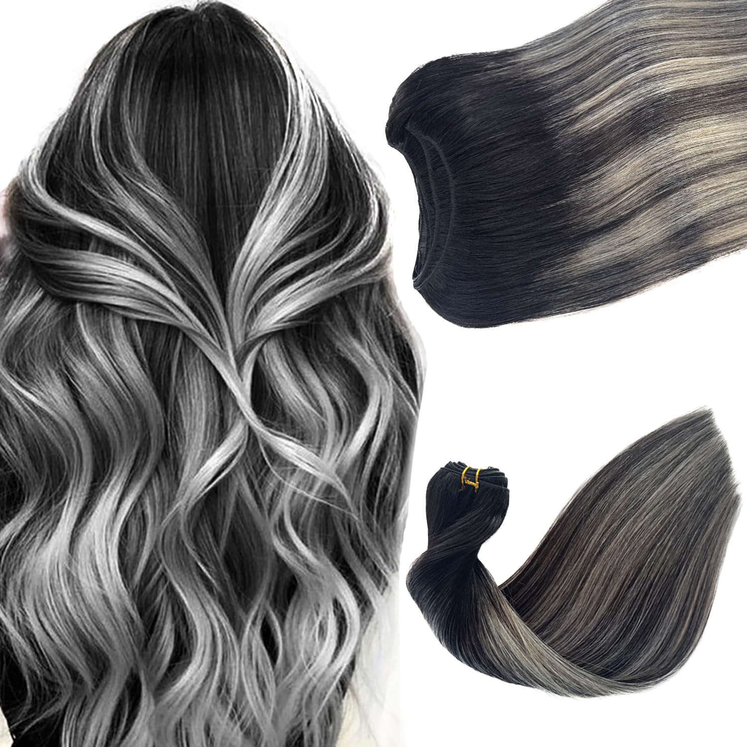 Amazon.com : Sew in Hair Extensions Real Human Hair Wefts 