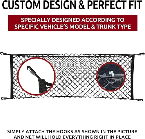 Miniatura 3 de Red de carga de malla estilo sobre de maletero para Toyota RAV4 LE XLE Limited Adventure 2019-2025 – Organizadores y almacenamiento de maletero de