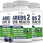 NEW AGE AREDS 2 Eye Vitamins - Lutein, Zeaxanthin, Bilberry, Astaxanthin Mineral Vision Supplement - 180 Count