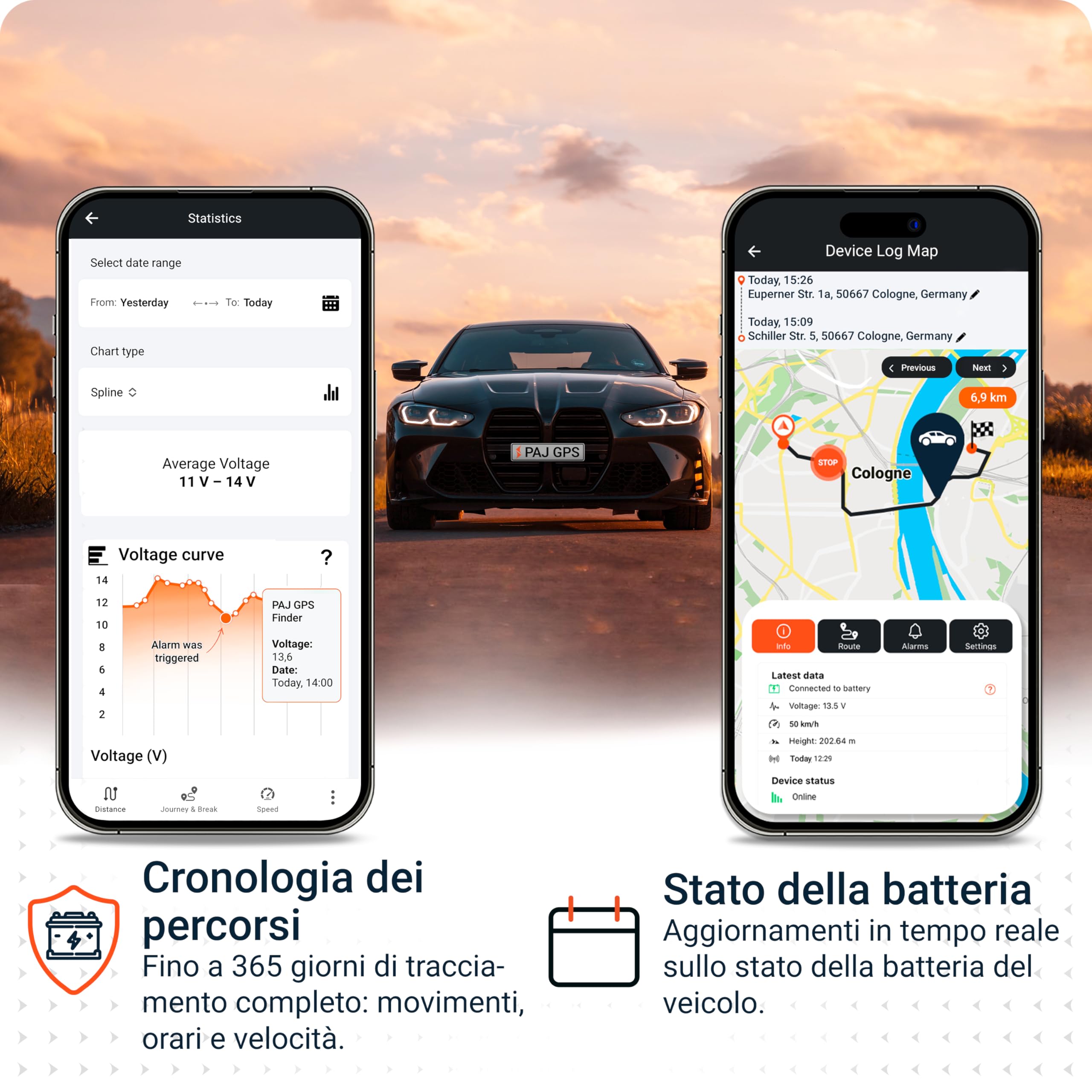 PAJ VEHICLE Finder 4G 1.0, Localizzatore GPS per Moto, Auto e altri Veicoli, Collegamento Diretto alla Batteria, Tracciamento in Tempo Reale, Perfetto per la Gestione delle Flotte Aziendali