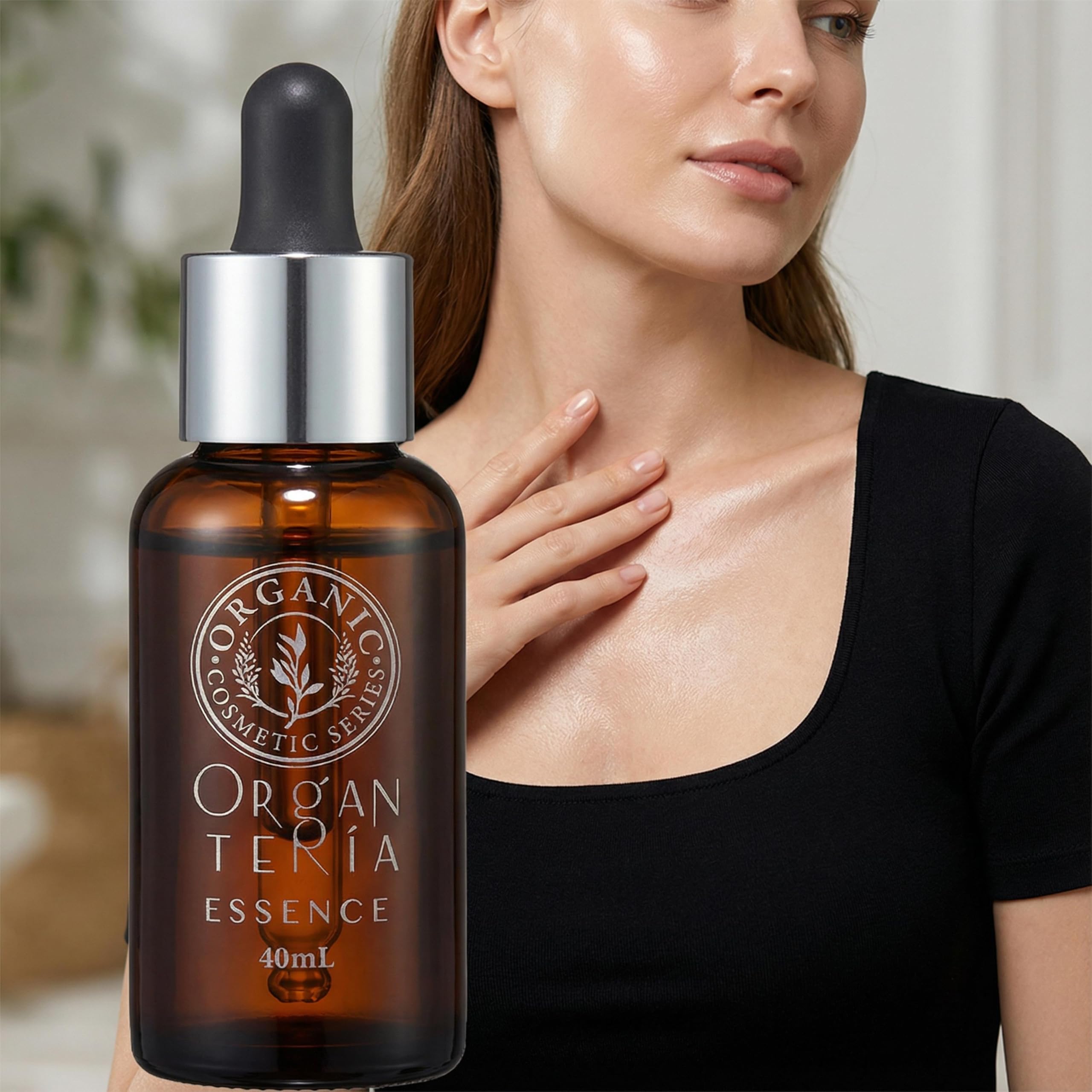 Elitzia Naturalny roślinny olejek do twarzy, odżywczy i kojący olejek do twarzy z jojoba i słodkimi migdałami, łagodzi suchość skóry wrażliwej, lekki 1,41 fl oz, naprawia i zapewnia blask