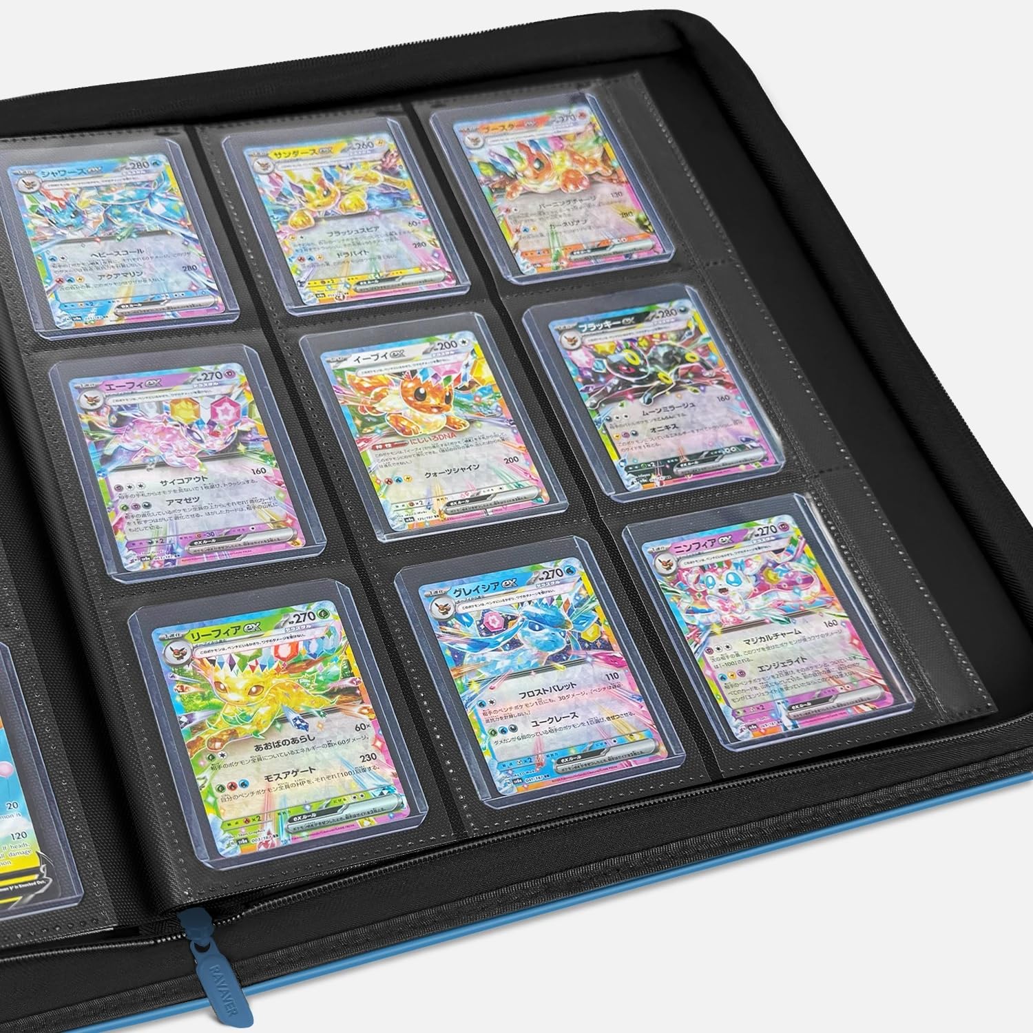 Douper Toploader Binder, Oversized 9 Pocket 252 Top Loaders Holder, EverGuard Protection, Customizable Label Slot - Image 3