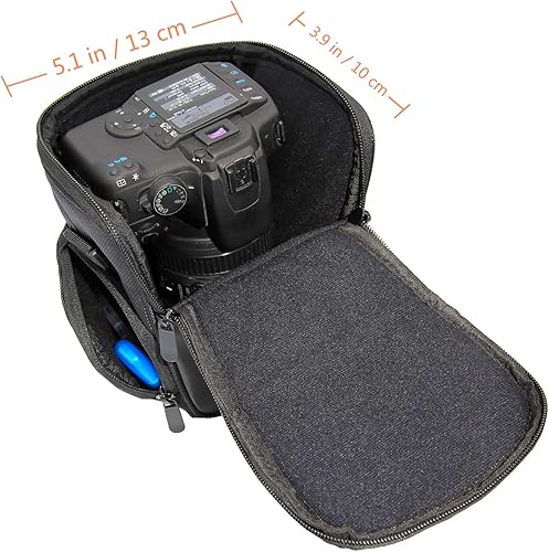 Miniatura 5 de FOSOTO Funda para cámara DSLR de nailon compatible con Nikon D3300 D3400 D3500 D5300 D5600 B700, Canon EOS Rebel XT XTi T6 T5i T3i SL2 1300D,