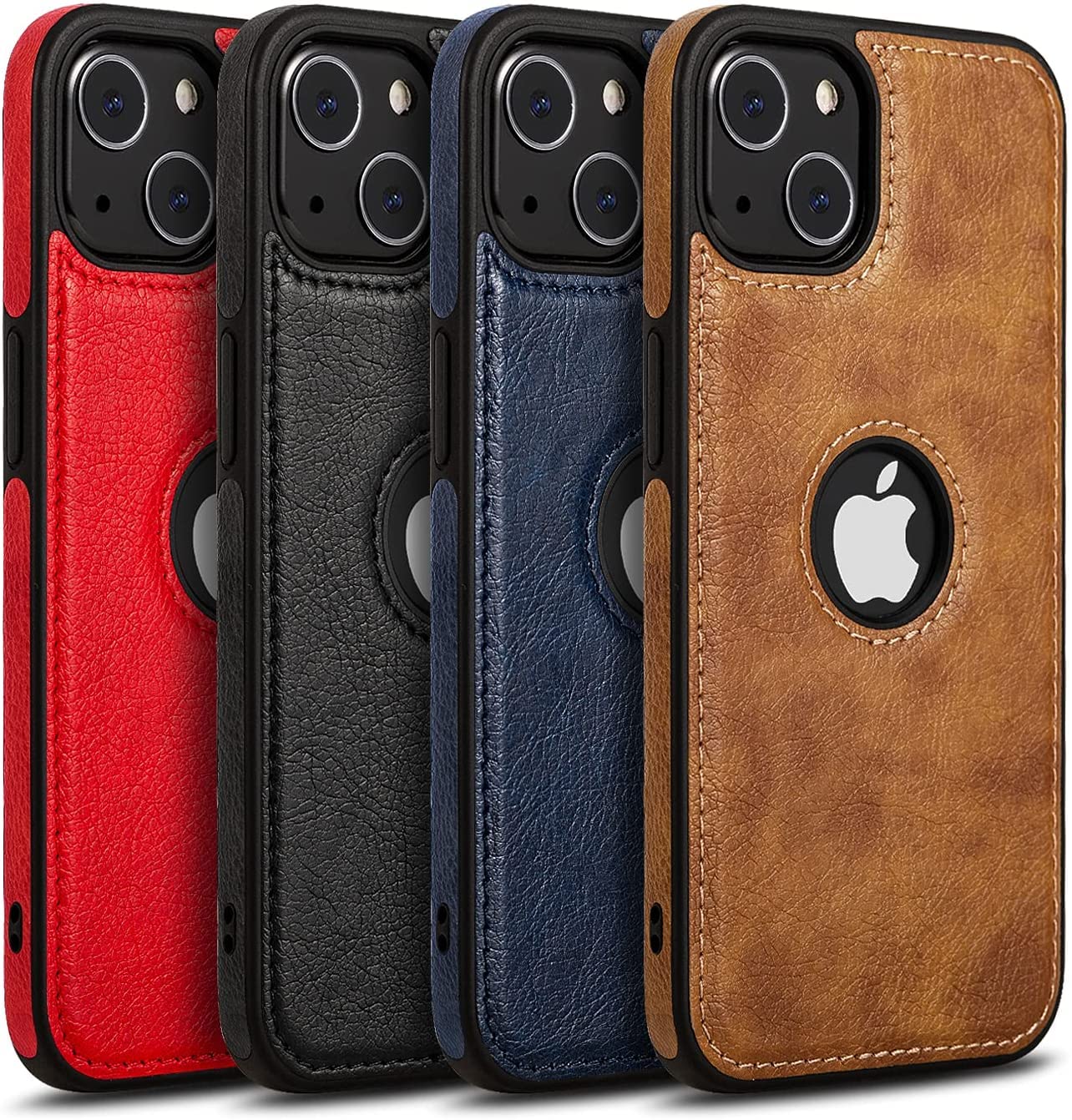 mobicart iPhone 13 Leather case,Anti-Slip Scratch Resistant, Slim