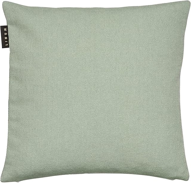 LINUM PEPPER Cushion Cover 40x40 cm, 100% Cotton, Machine Washable, Light Ice Green
