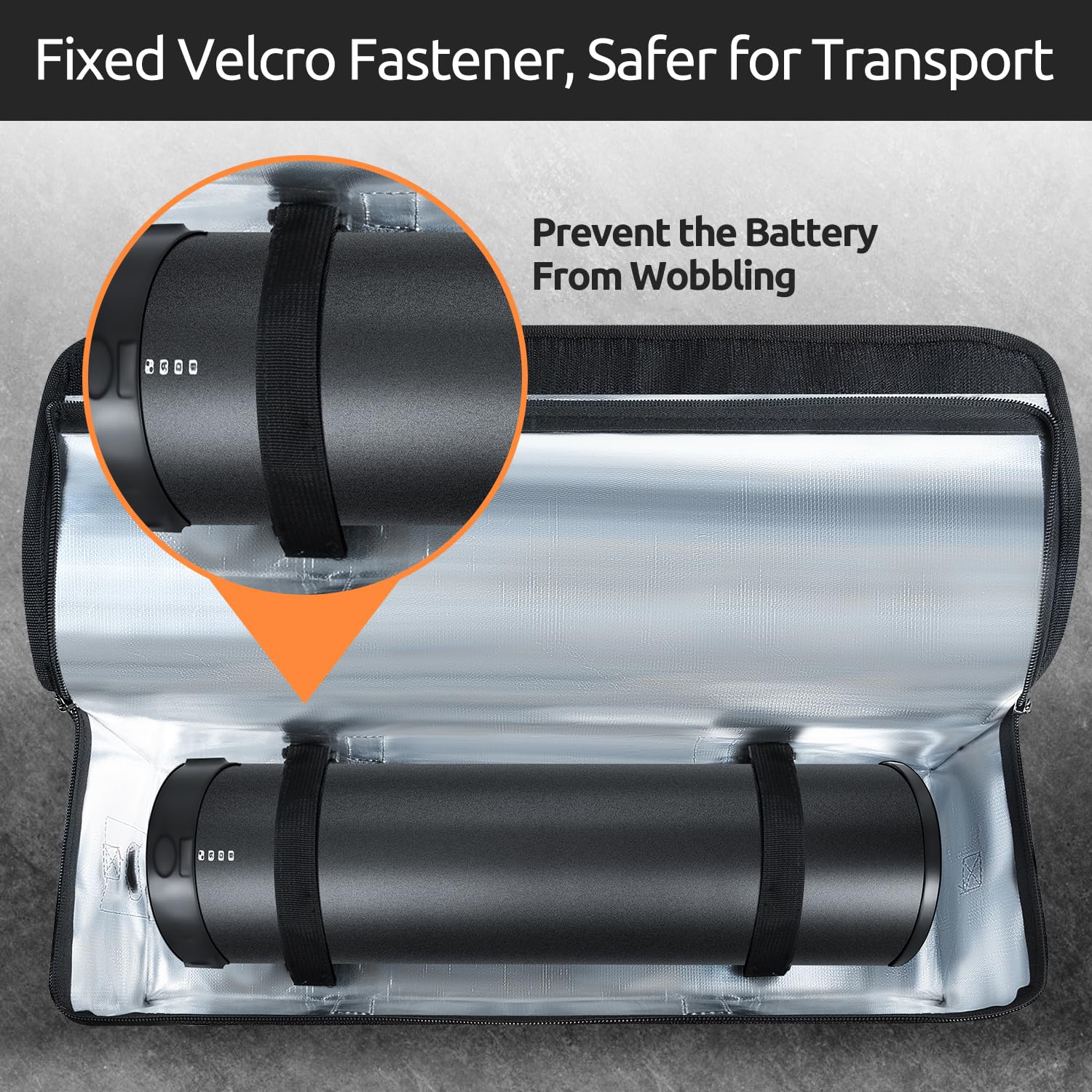 JASCOPRO sac de protection ignifuge pour batterie, protection pour batterie résistant au feu jusqu'à 1400°C, étanche et anti-explosion Lipo Safe Bag, Sac de sécurité pour Le Stockage, Le Transport (L)