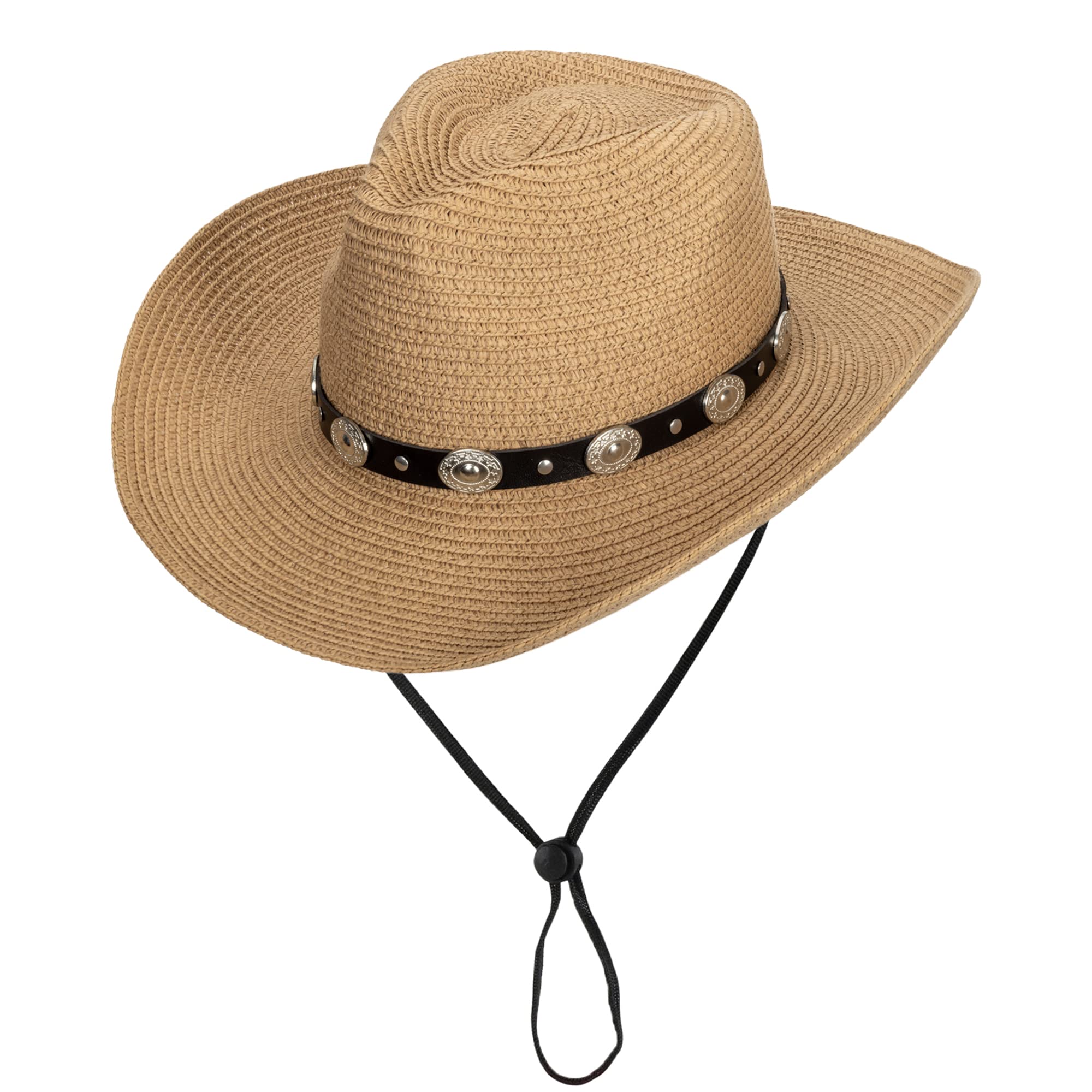 Eohak Sombrero Fedora Panamá moldeable para mujer, sombrero de vaquero de paja para playa, sombrero de sol ancho