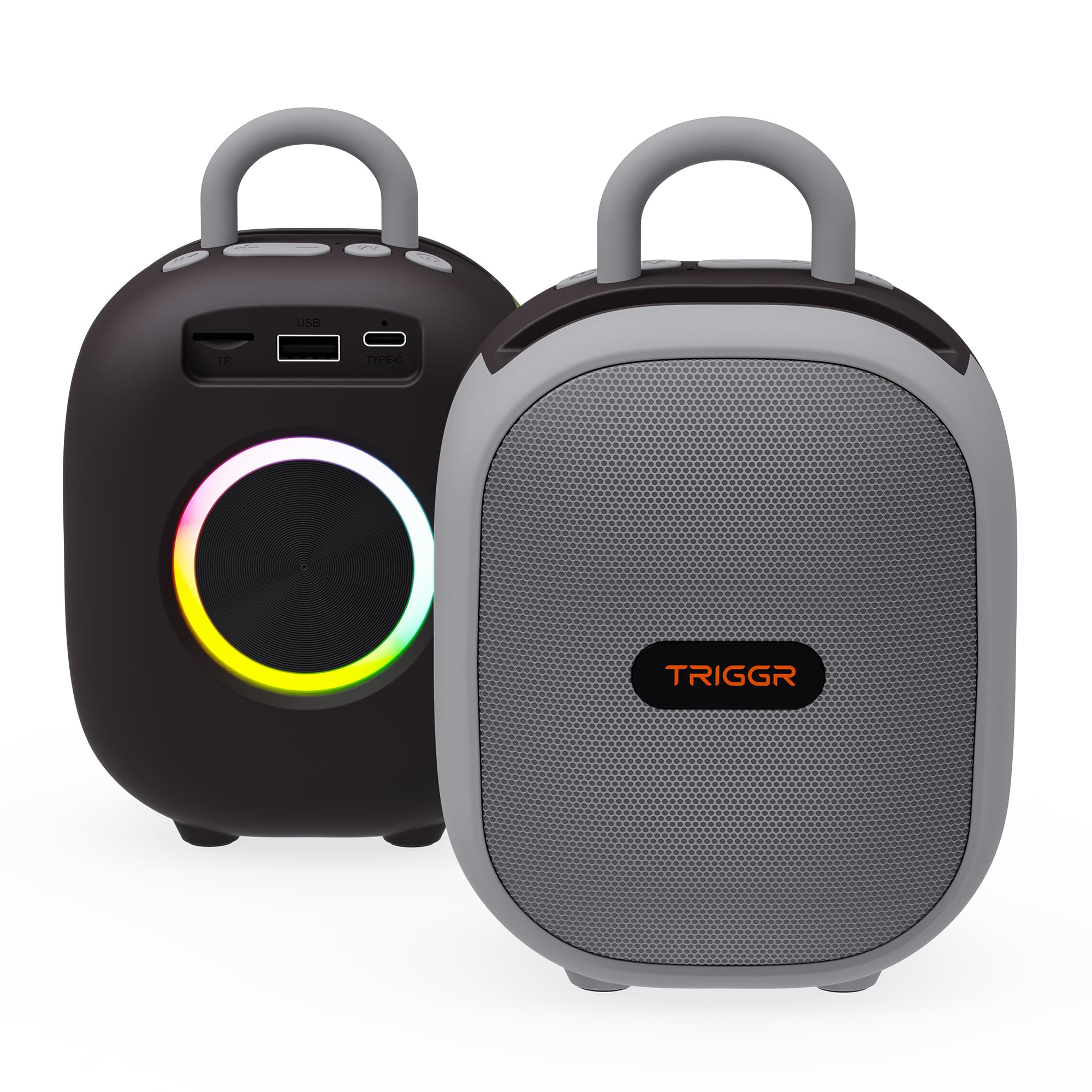 TRIGGR Roar 12 Portable Bluetooth Speaker, 12W Deep Bass, 8H Playtime, Type-C Fast Charging, BT v5.3, TWS Stereo Pairing, FM Radio, USB/SD Card, Handsfree with Built-in Mic (Rustic Dust)