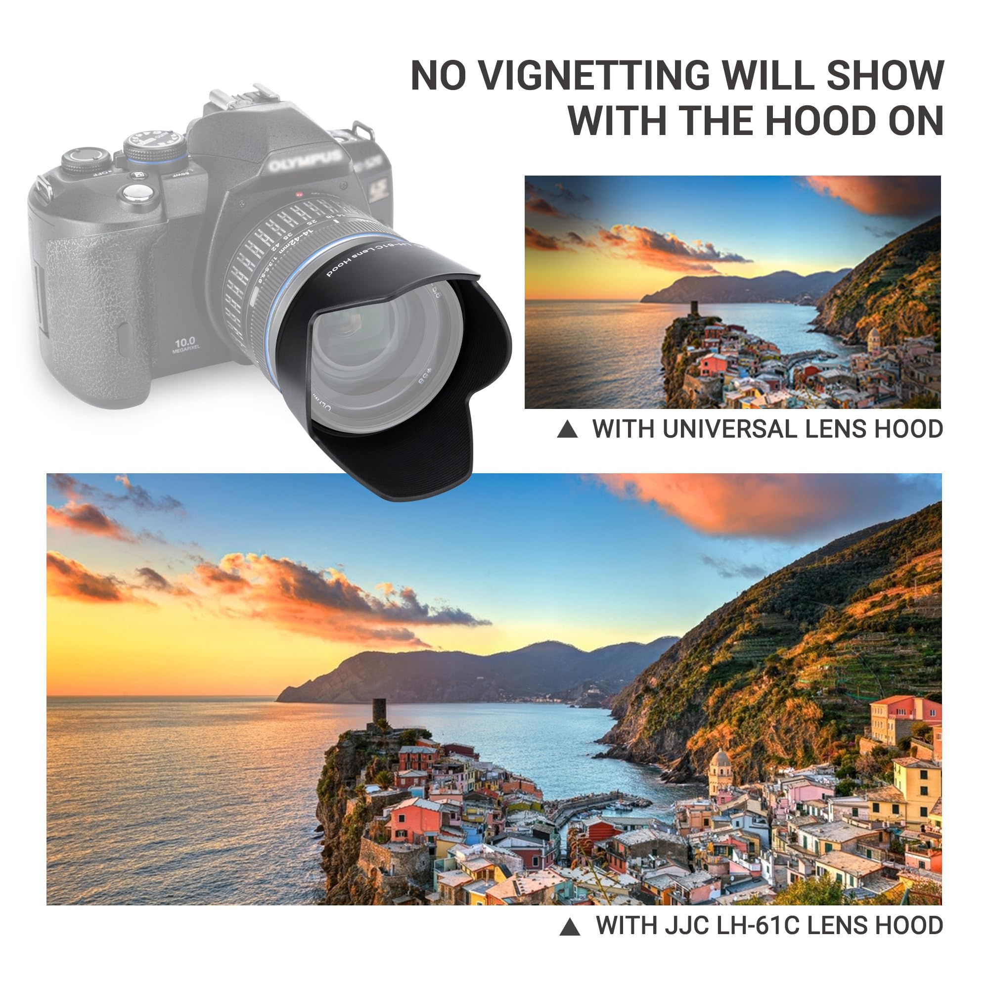 Amazon.com : JJC LH-61C Lens Hood Shade for Olympus Zuiko 14