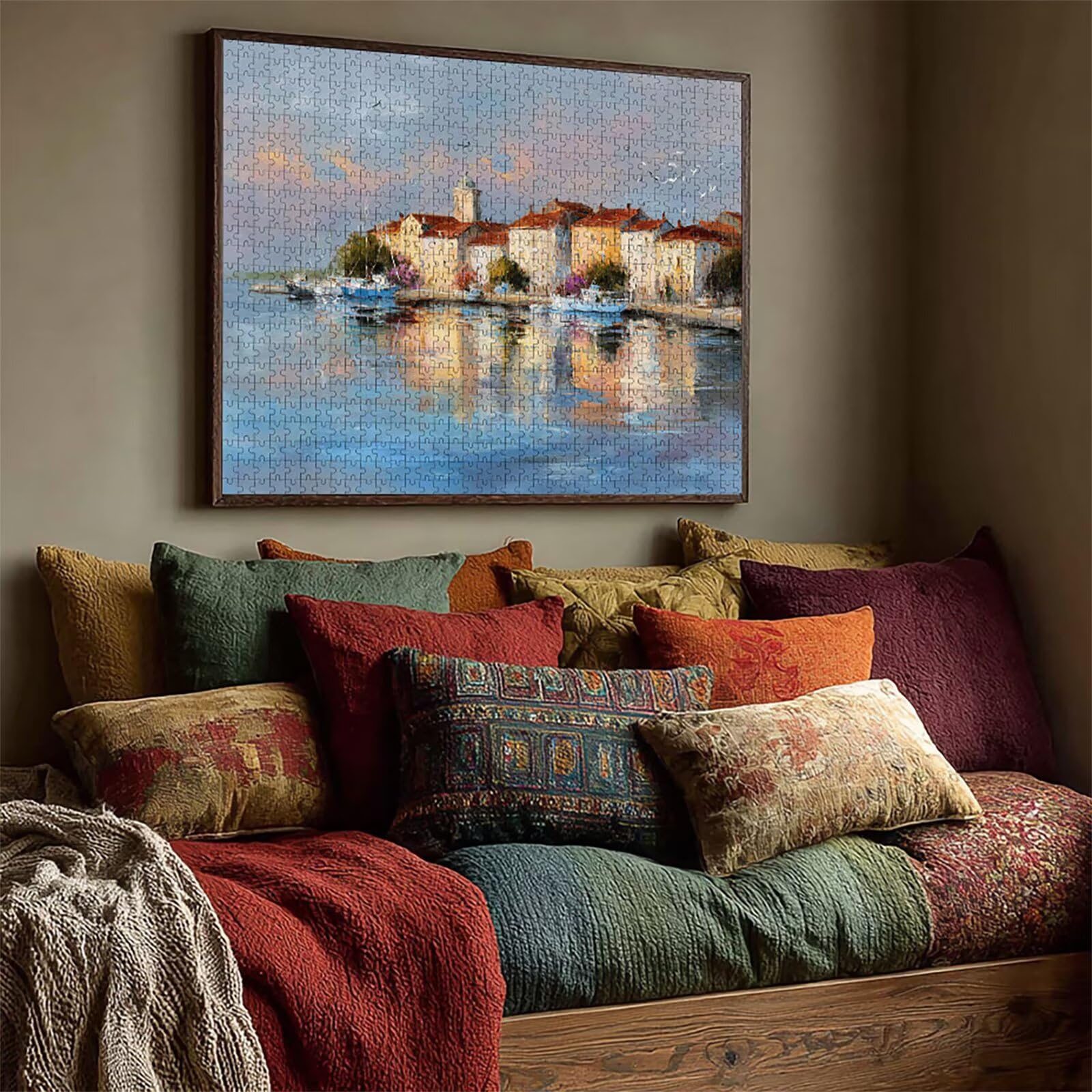 Widok na morze Puzzle 5000 sztuk dla dorosłych, drewniane puzzle z pudełkiem 156 x 105 cm, puzzle dla dorosłych o wysokiej trudności, DIY gra logiczna, kreatywne hobby, dekoracje, (butelka) A-4260