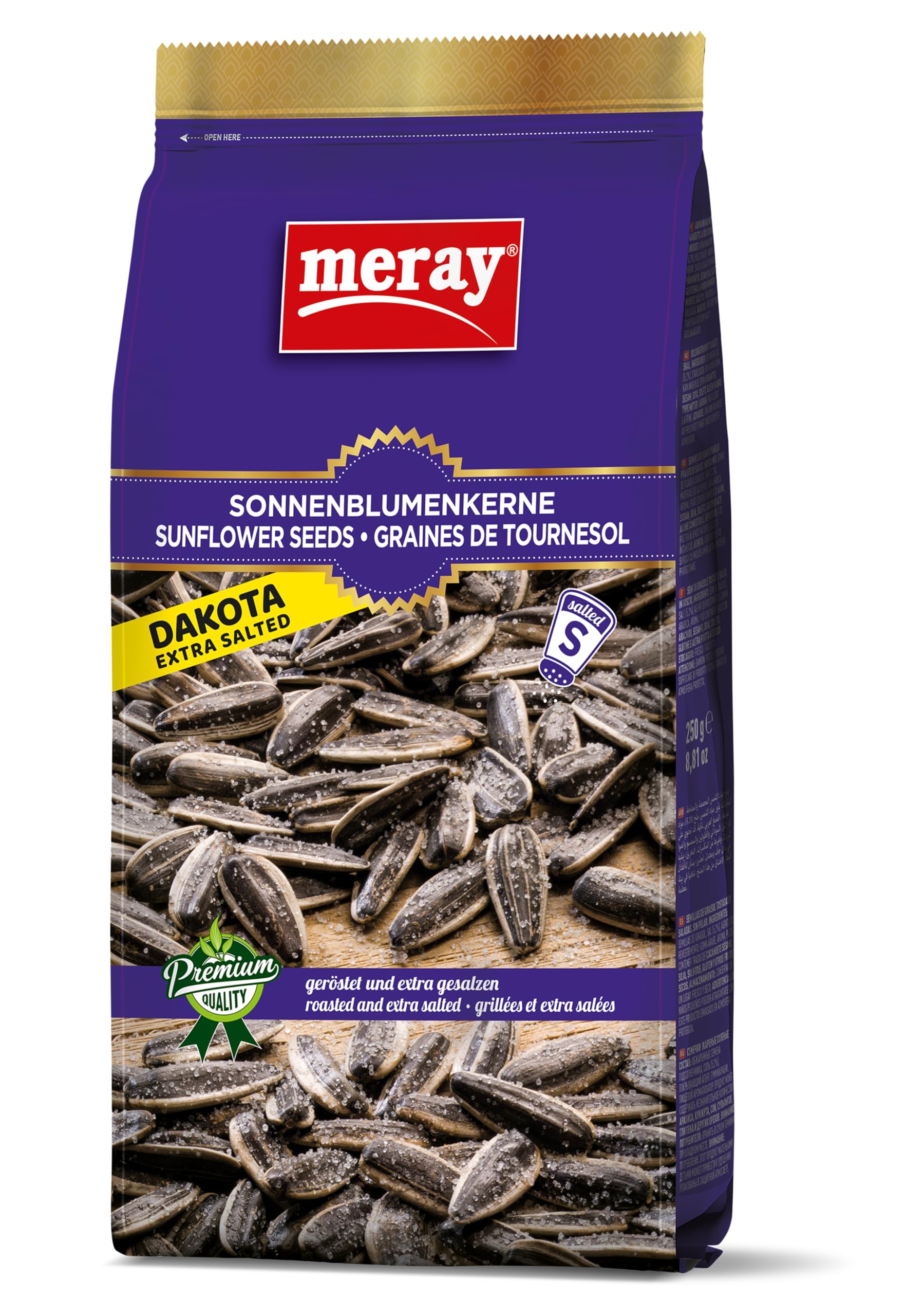 MERAY Semi di girasole Dakota tostati e extra salati 250g