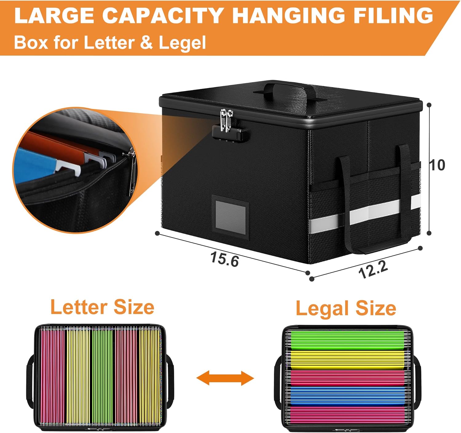 Buy TABIGER Fireproof File Box with Lock Fireproof Document Box