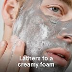 Lumin Lavage du visage de charbon pour les hommes - Détox quotidien, nettoyant visage hydratant, élimine les impuretés, exfolie, débloque les pores, contrôle l'huile, apaise l'irritation, tous les types de peau (200 ml (emballage de 1))