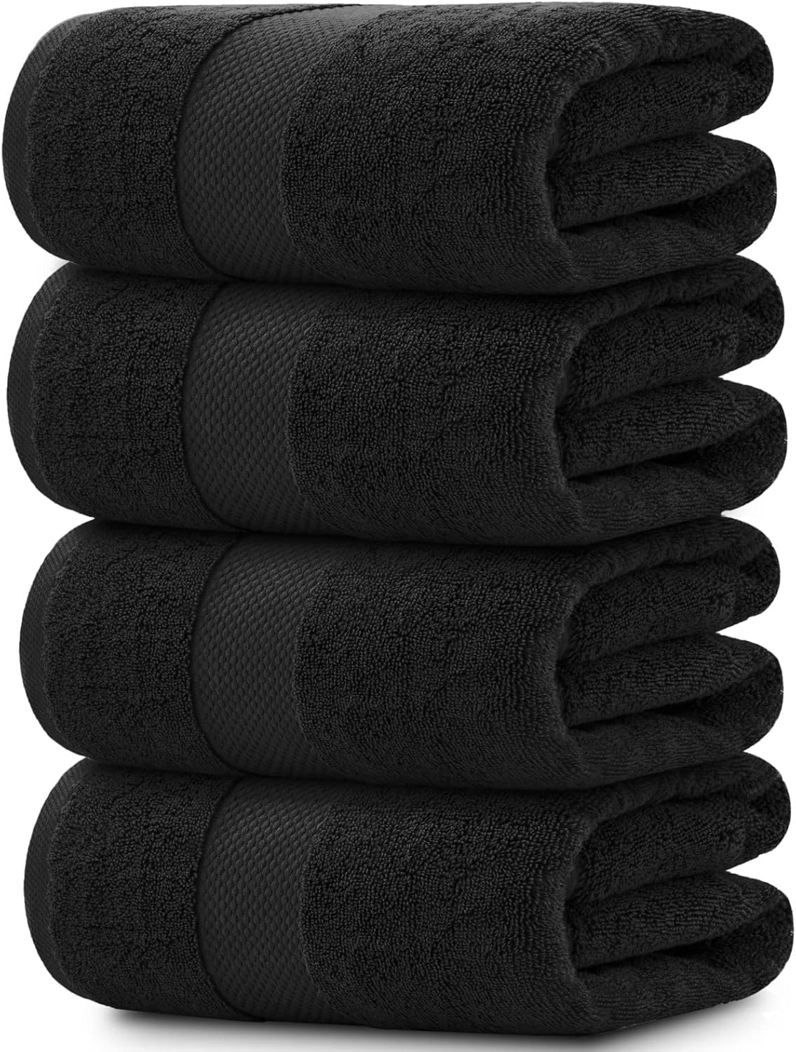 White Classic Luxury Bath Towels Set of 4 Large 700 GSM