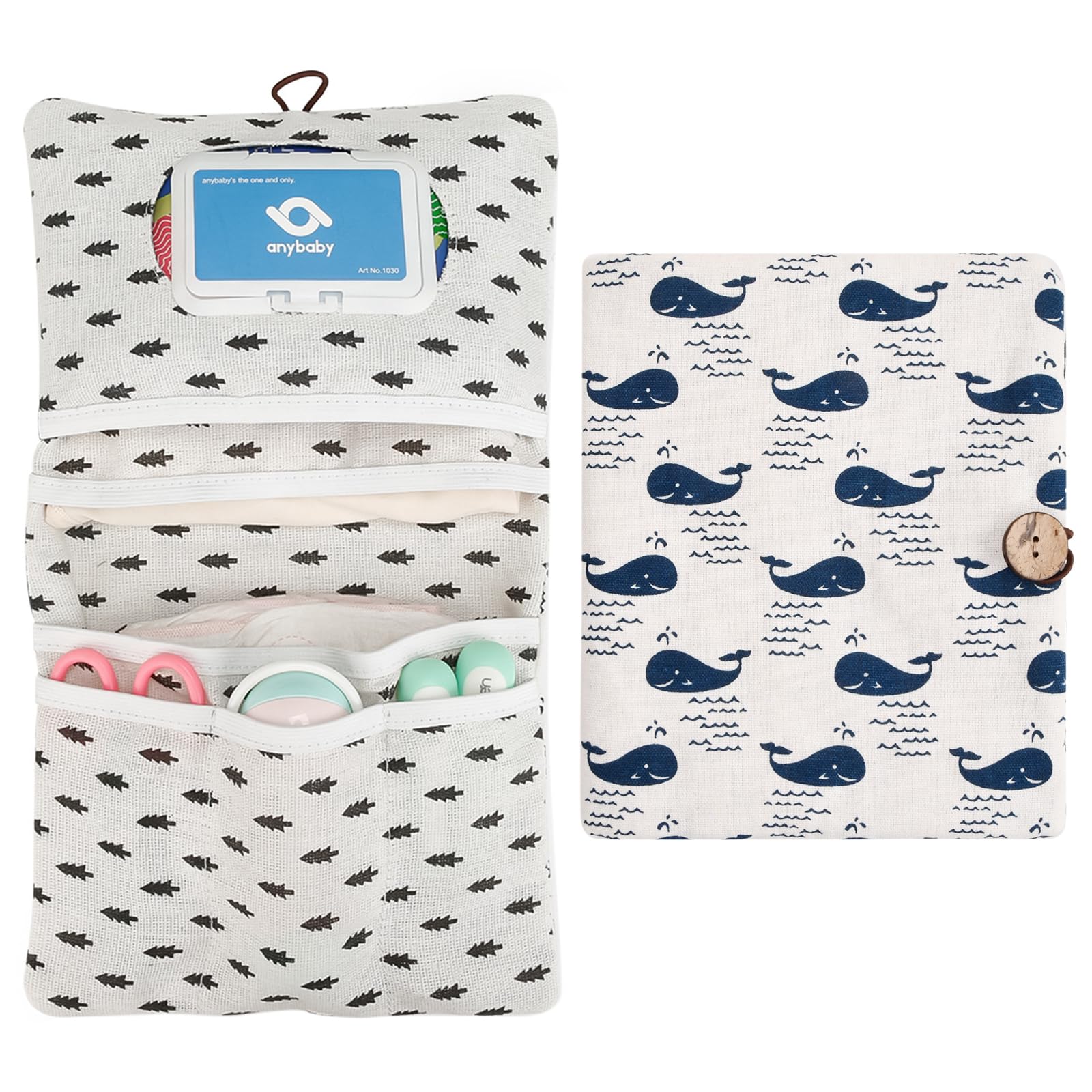 Borsa per Pannolini per Bambini per Mamma in Viaggio, Piccola Sacchetto del Pannolino Lavabile Organizer per Pannolini Asciugamani Crema