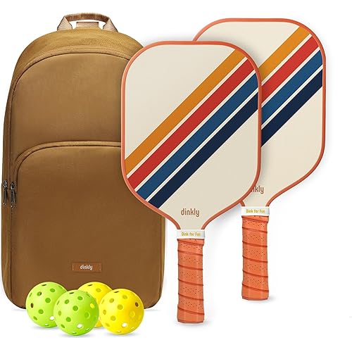 Pickleball Paddles Set of 2/4- USAPA Approved Graphite/Fiberglass Pickleball Racket, 2 Pickleball Rackets, 4 Balls and 1 Portable Carry Bag, Aesthetic Pickle Ball Set for Men Women Beginners