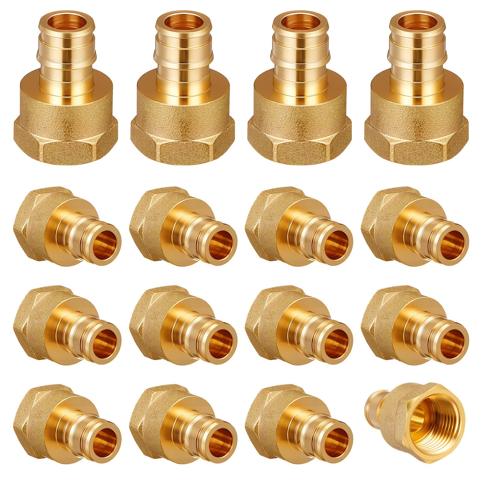 16 Pack 1/2" x 1/2" FNPT Female Adapter PEX A Expansion Fitting