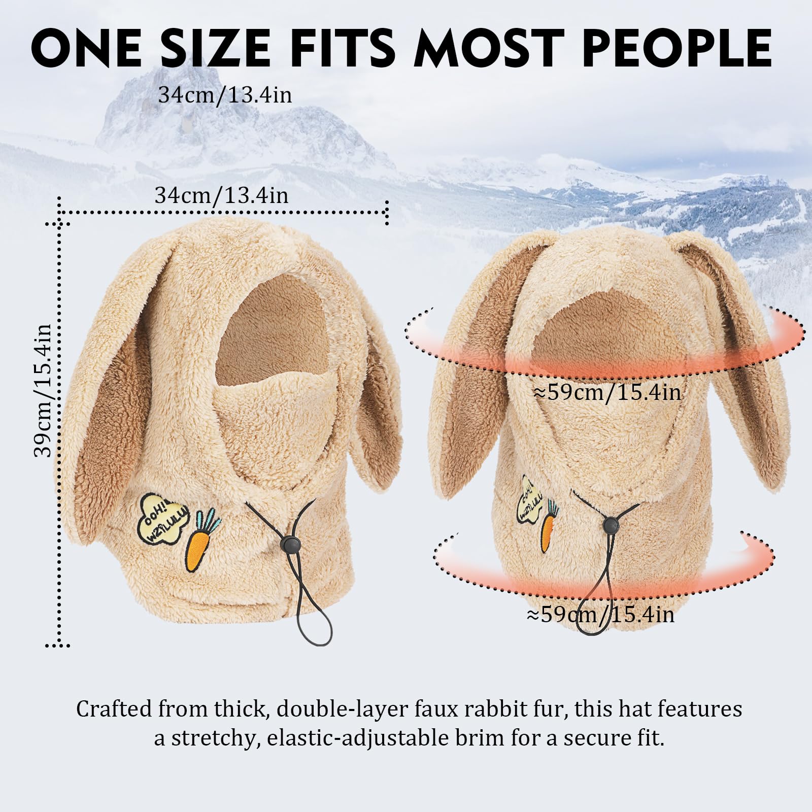 PHOGARY Cagoule d'hiver pour femme, capuche Sherpa masque de ski requin unisexe couvre-visage coupe-vent pour l'hiver capuche thermique pour femme