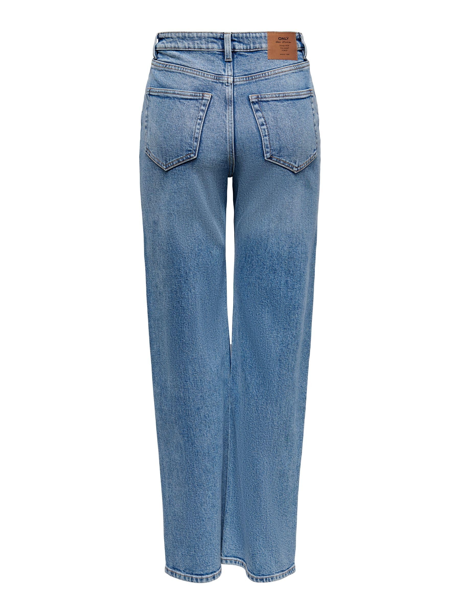 ONLY Jean à Coupe Large ONLJUICY Taille Haute Wide Leg Fit Jeans