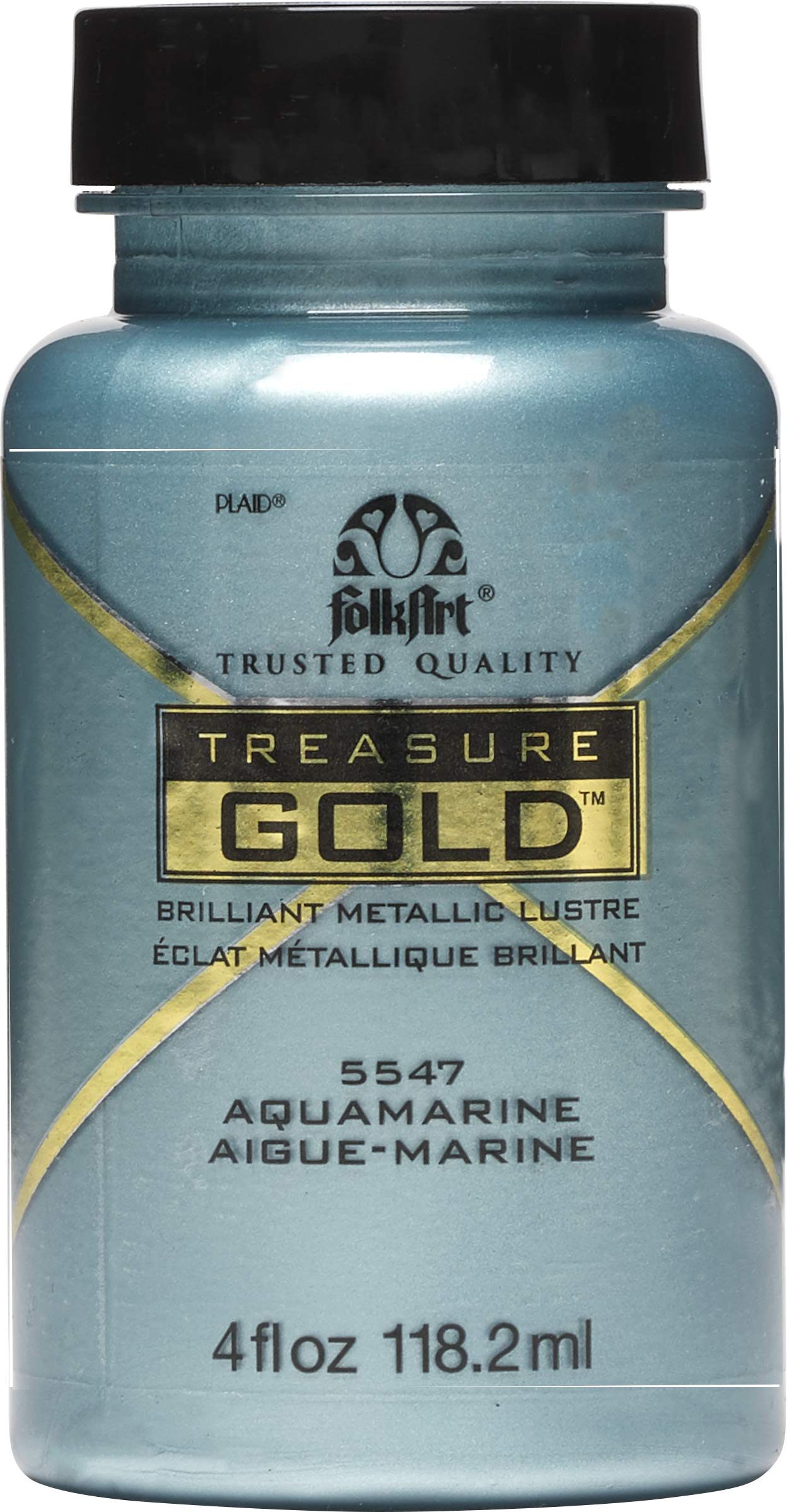 FolkArt Treasure Gold Brilliant Metallic Paint, 4 oz, Aquamarine
