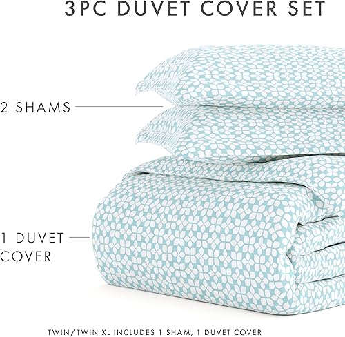 Miniatura 3 de Linen Market Funda de edredón individual (aguamarina)  Experimenta una comodidad similar a un hotel con una suavidad inigualable, exquisitos