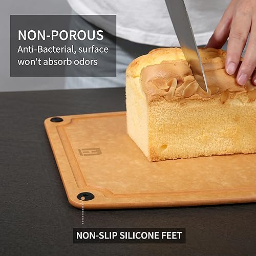 Miniatura 5 de Tabla de cortar reversible ecológica compuesta mediana y grande con asas, mamá