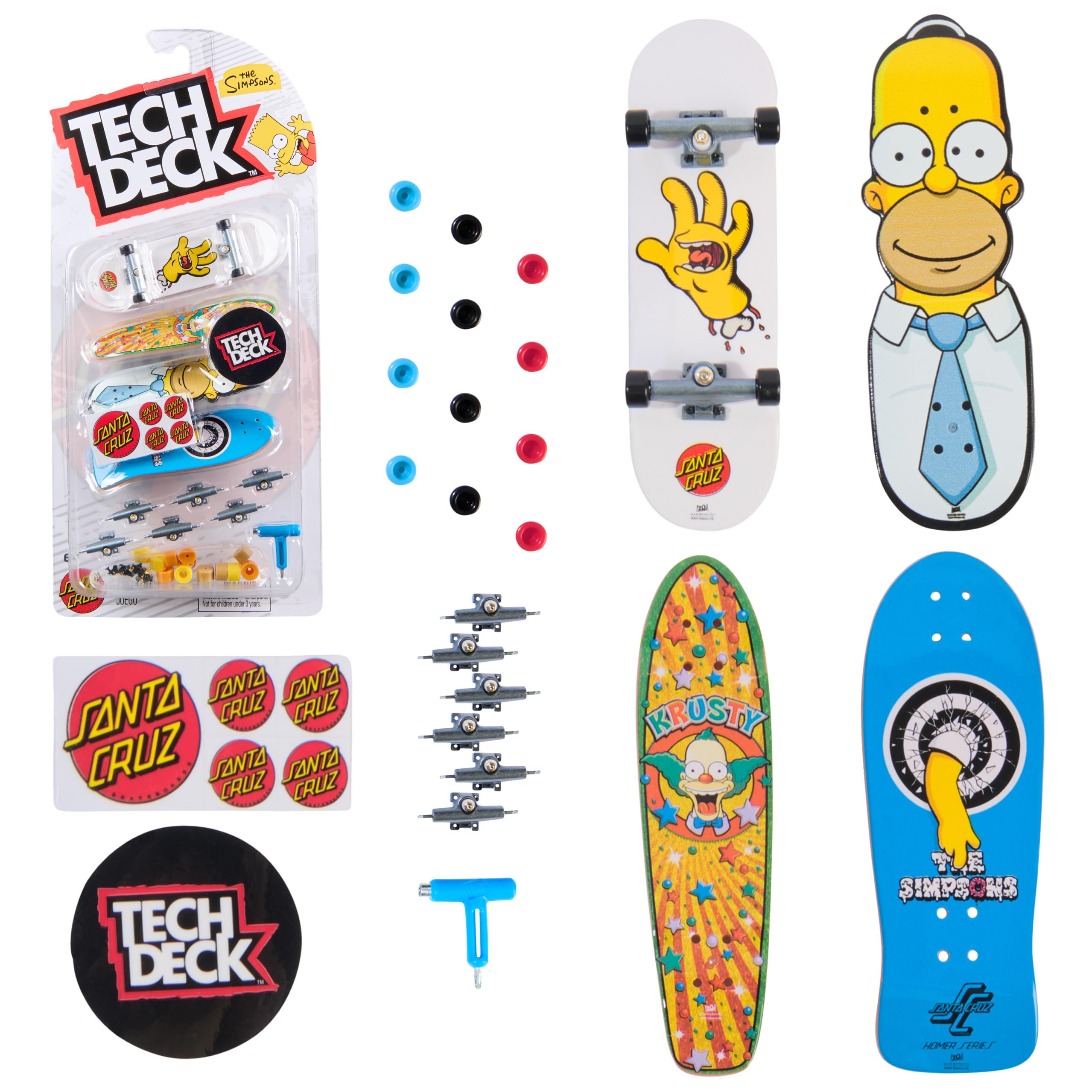 Tech Deck, Ultra DLX Fingerboard 4-Pack, Simpsons Skateboards