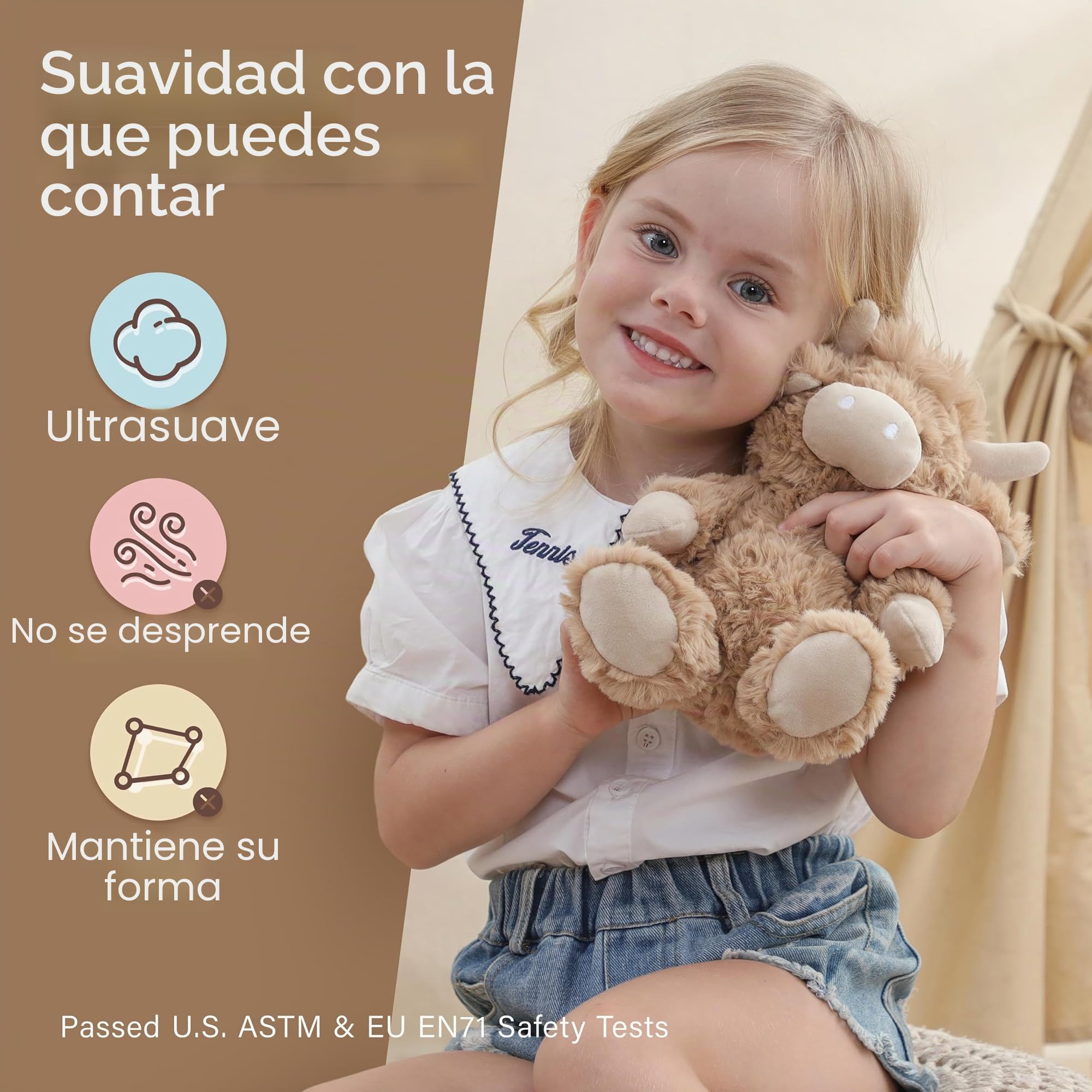 Moonkie Hug & Go Mochila Infantil, Bolso Bebe con Juguete Desmontable, para Niño y Niña 1 2 3 Años, Mochila Bebe Guarderia de Peluche Suaves, con Correas Ajustables, Regalos Niños para Viajes