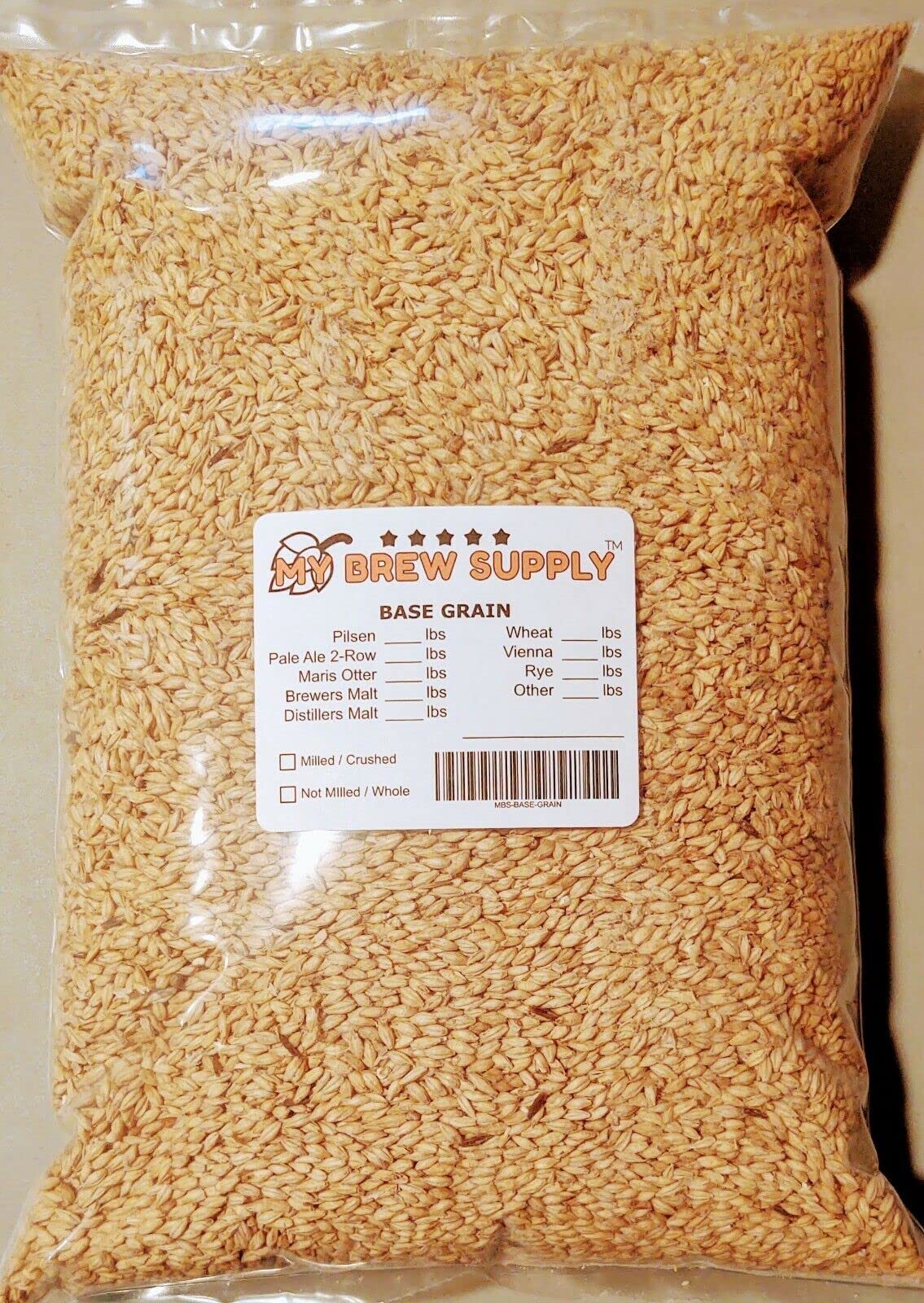 Brewers Malt 2-Row (Milled/Crushed) by Briess 10 lbs Homebrewing Beer Making