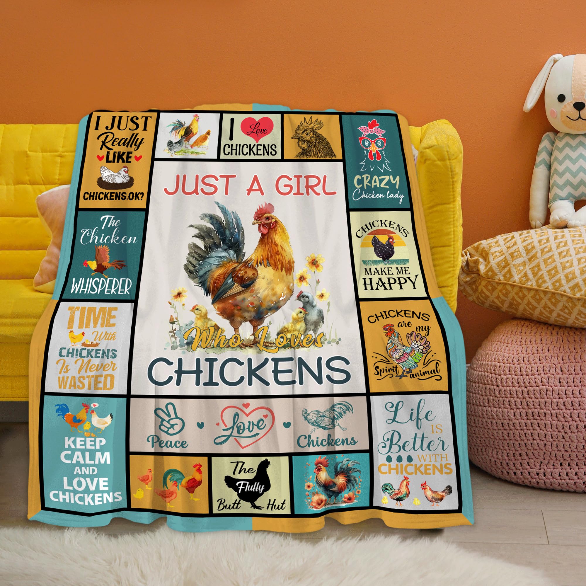 Just A Girl Who Loves Chickens Blanket 50