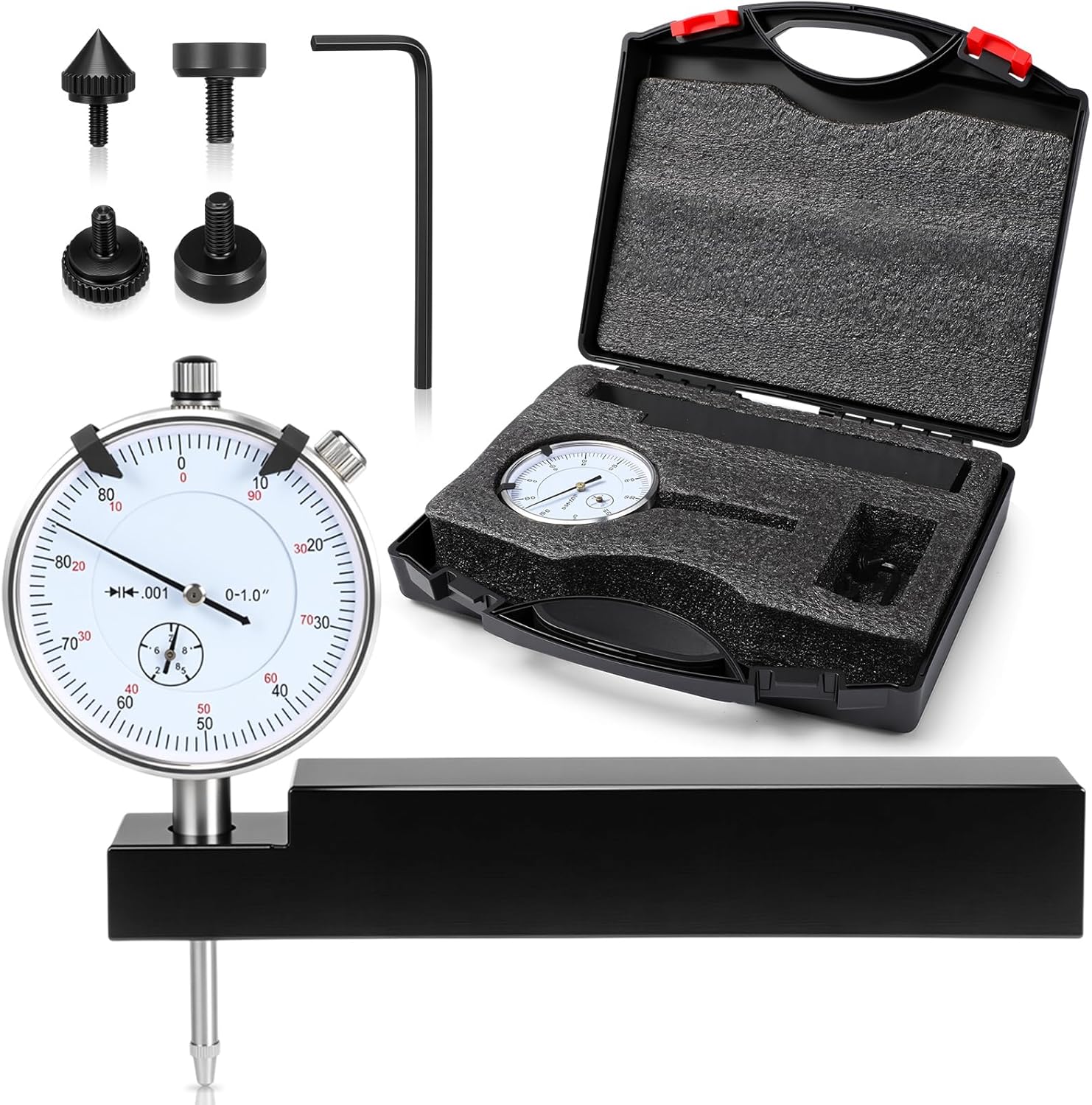 Pasimy 6434 Sleeve Height and Counter Bore Gauge Compatible with All Diesel Engines Cylinder Dial Bore Gauge Range: 0-1.00" Graduation: 0.001" Reading: 0-100