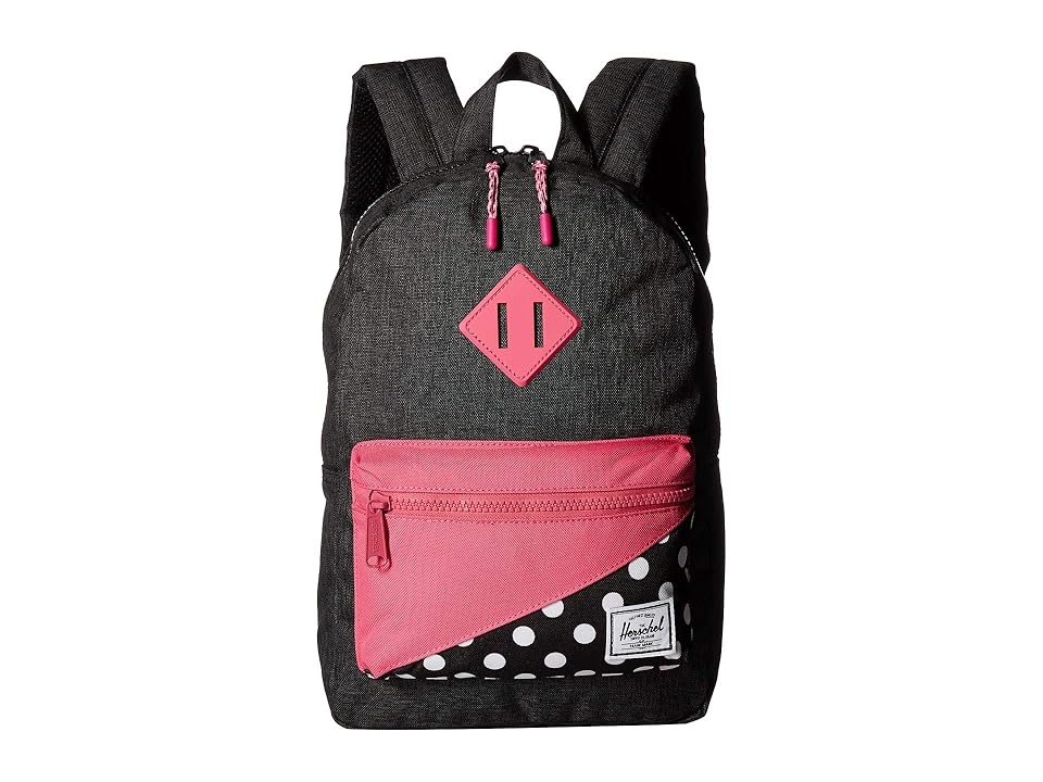 

Herschel Supply Co. Kids Heritage Kids (Little Kids/Big Kids) (Black Crosshatch/Polka Dot/Fandango Pink) Backpack Bags