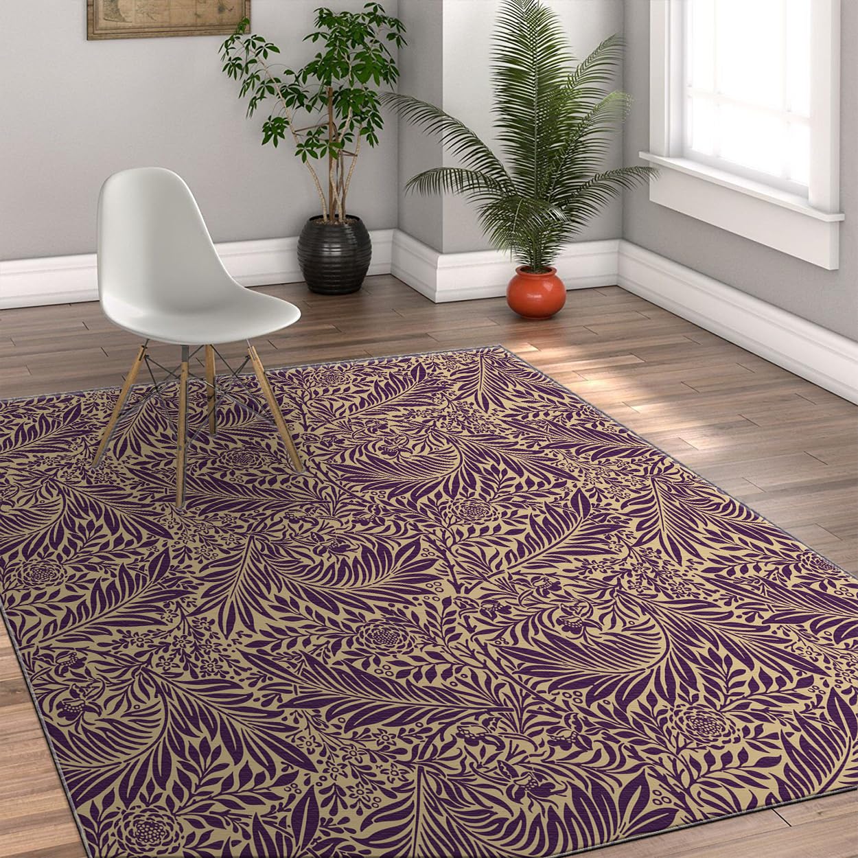 Tapis style ferme 60x90 imprimé marigold léger d'intérieur