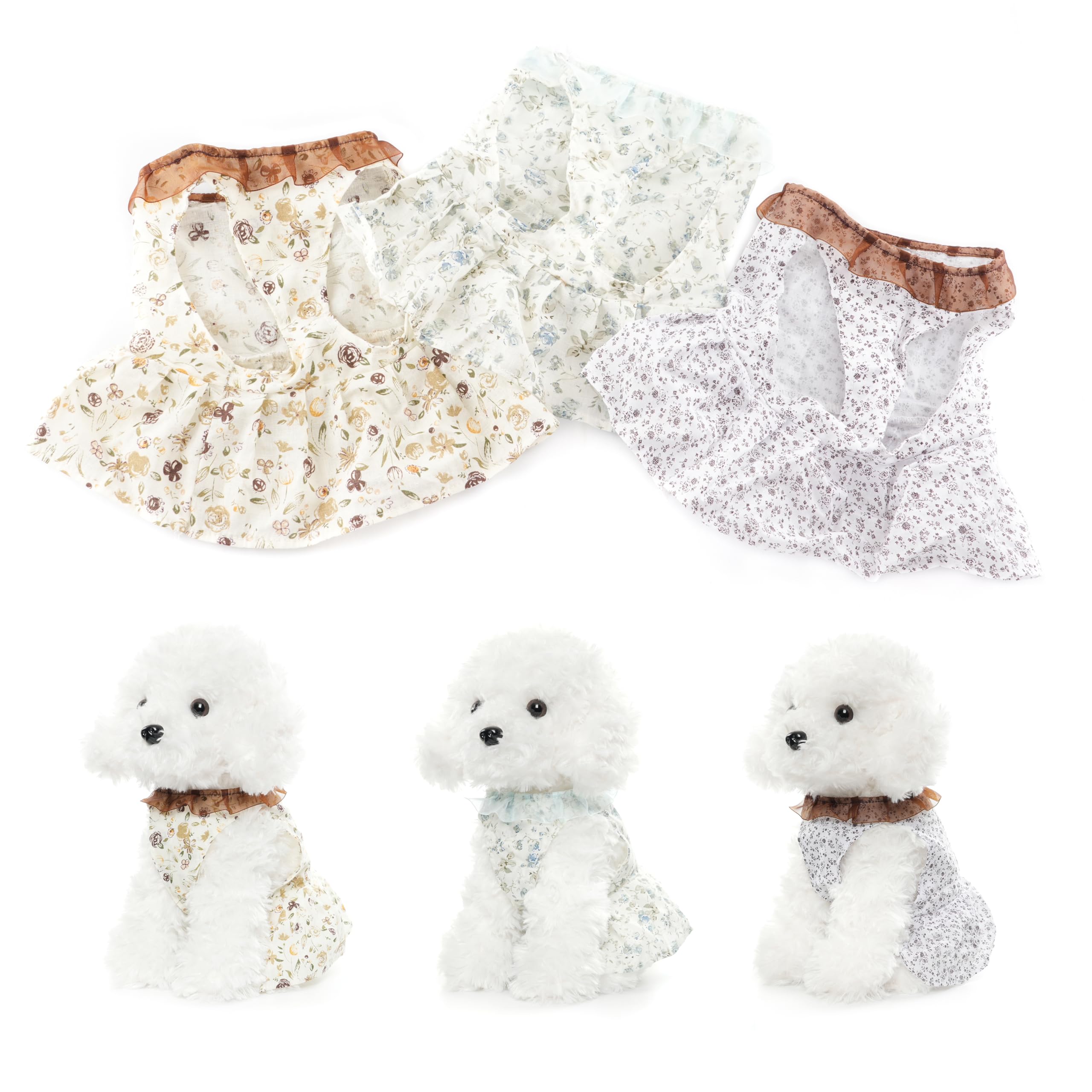 Amazon.com: WEIGEDU White Toy Poodle Stuffed Animal - Bichon Frise